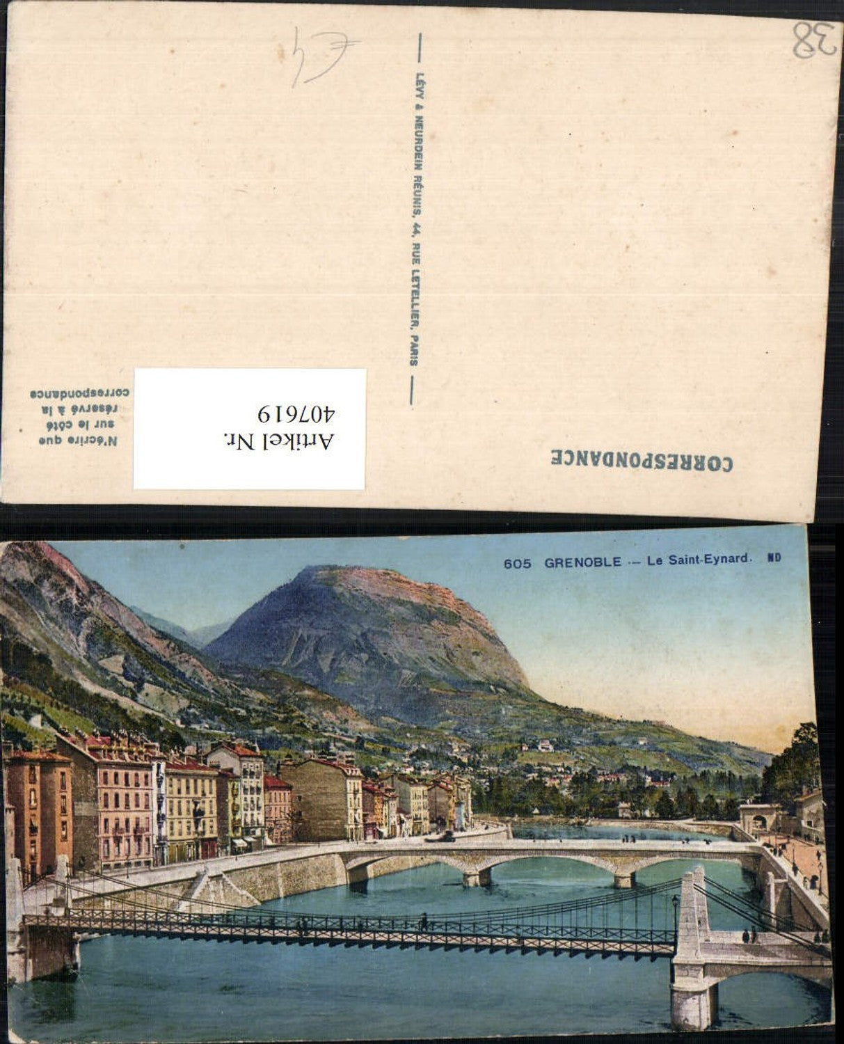 407619,Rhone-Alpes Isere Grenoble Saint-Eynard Brücken Bergkulisse