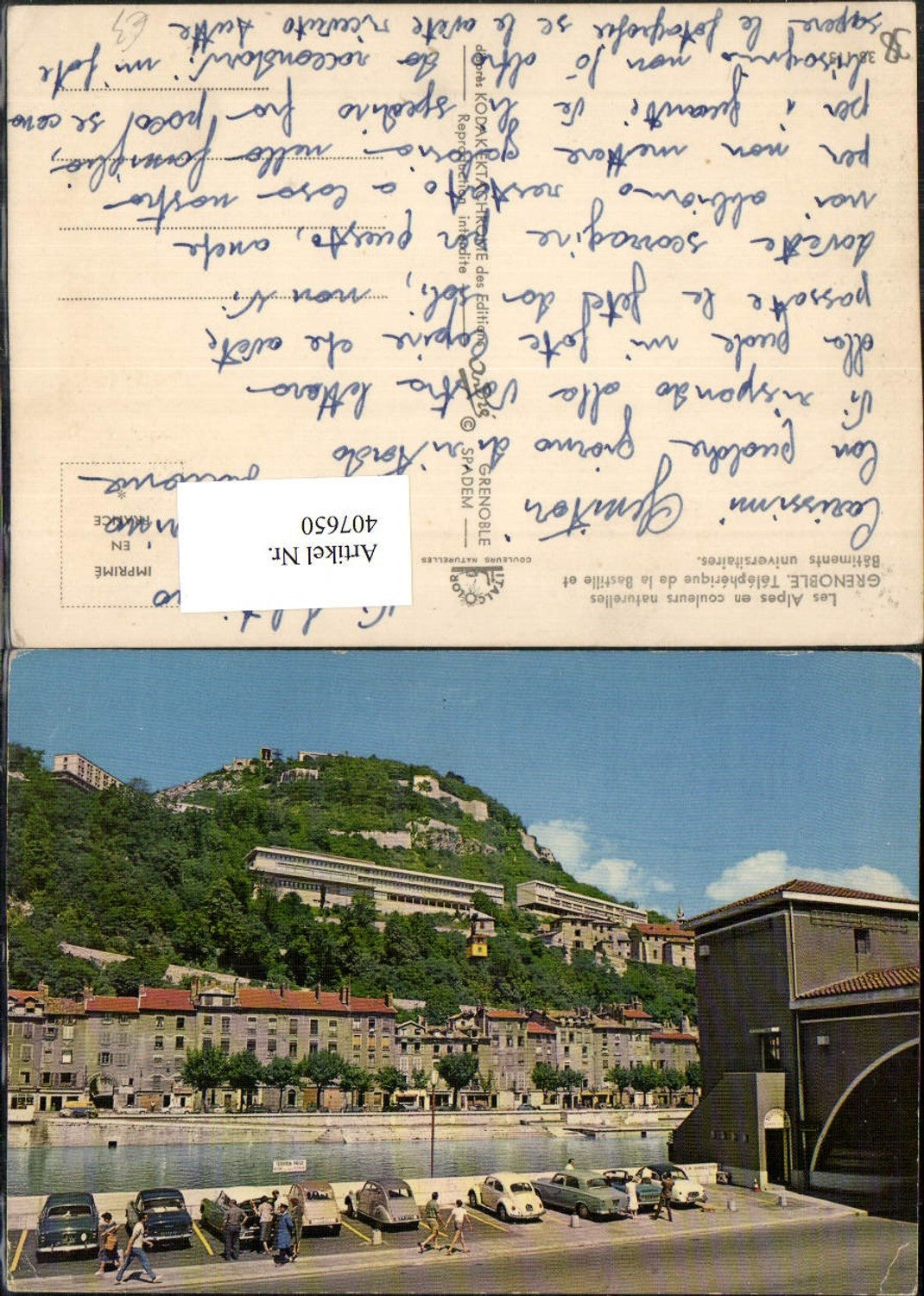 407650,Rhone-Alpes Isere Grenoble Telepherique de la Bastille cable car