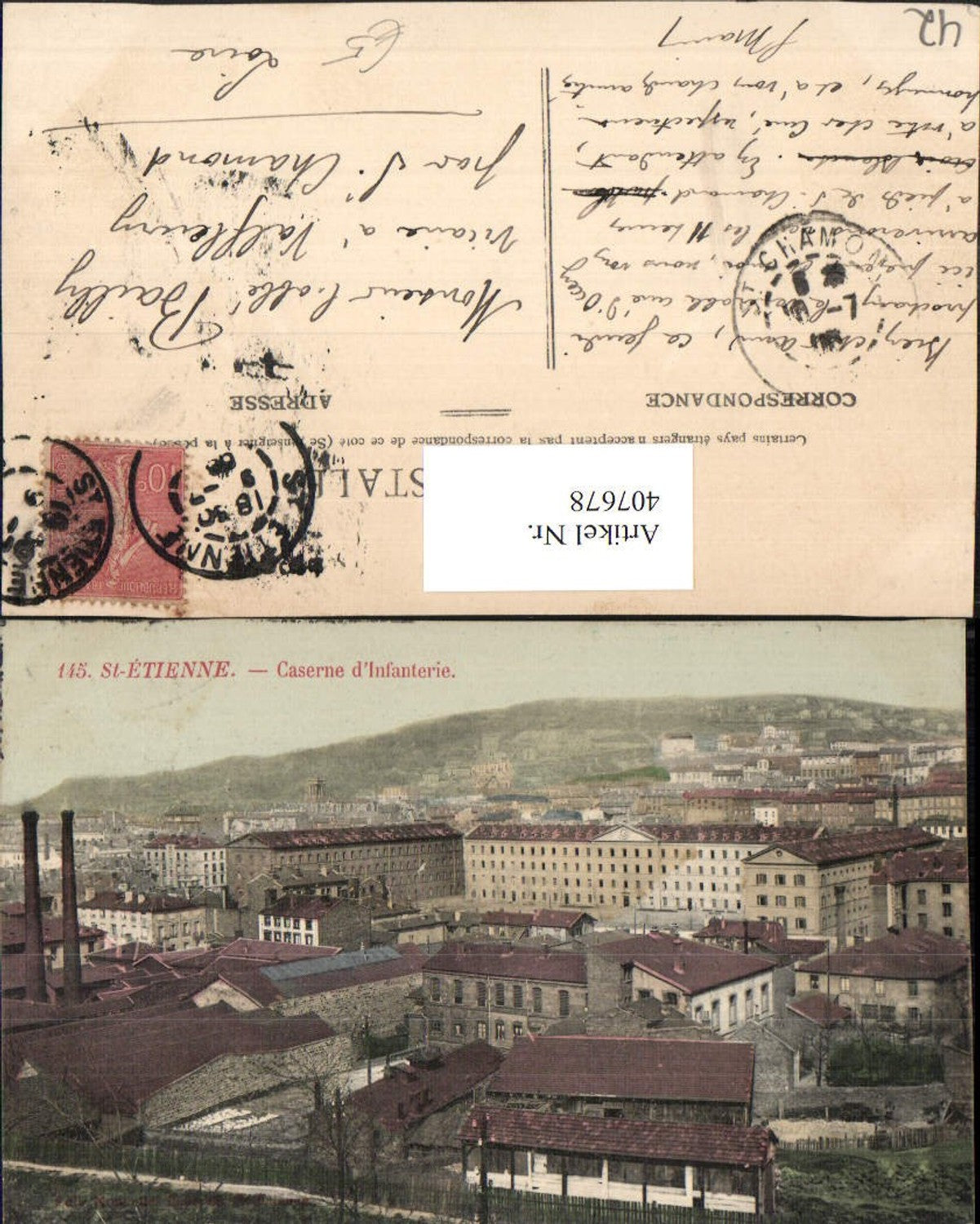 407678,Rhone-Alpes Loire St-Etienne Caserne Infanterie Kaserne