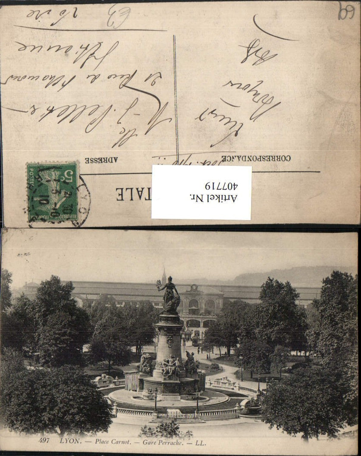 407719,Rhone-Alpes Rhone Lyon Place Carnot Gare Perrache Bahnhof