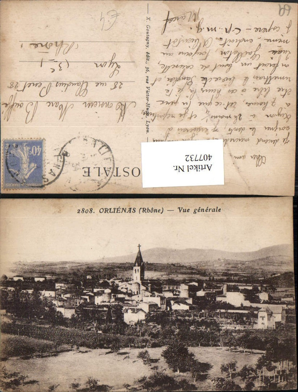 407732,Rhone-Alpes Rhone Orlienas Vue generale Totale