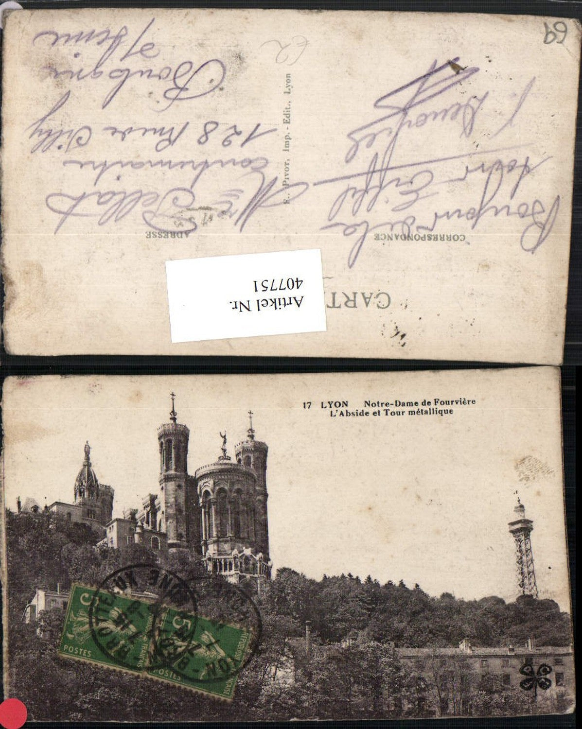 407751,Rhone-Alpes Rhone Lyon Notre-Dame de Fourviere Kirche