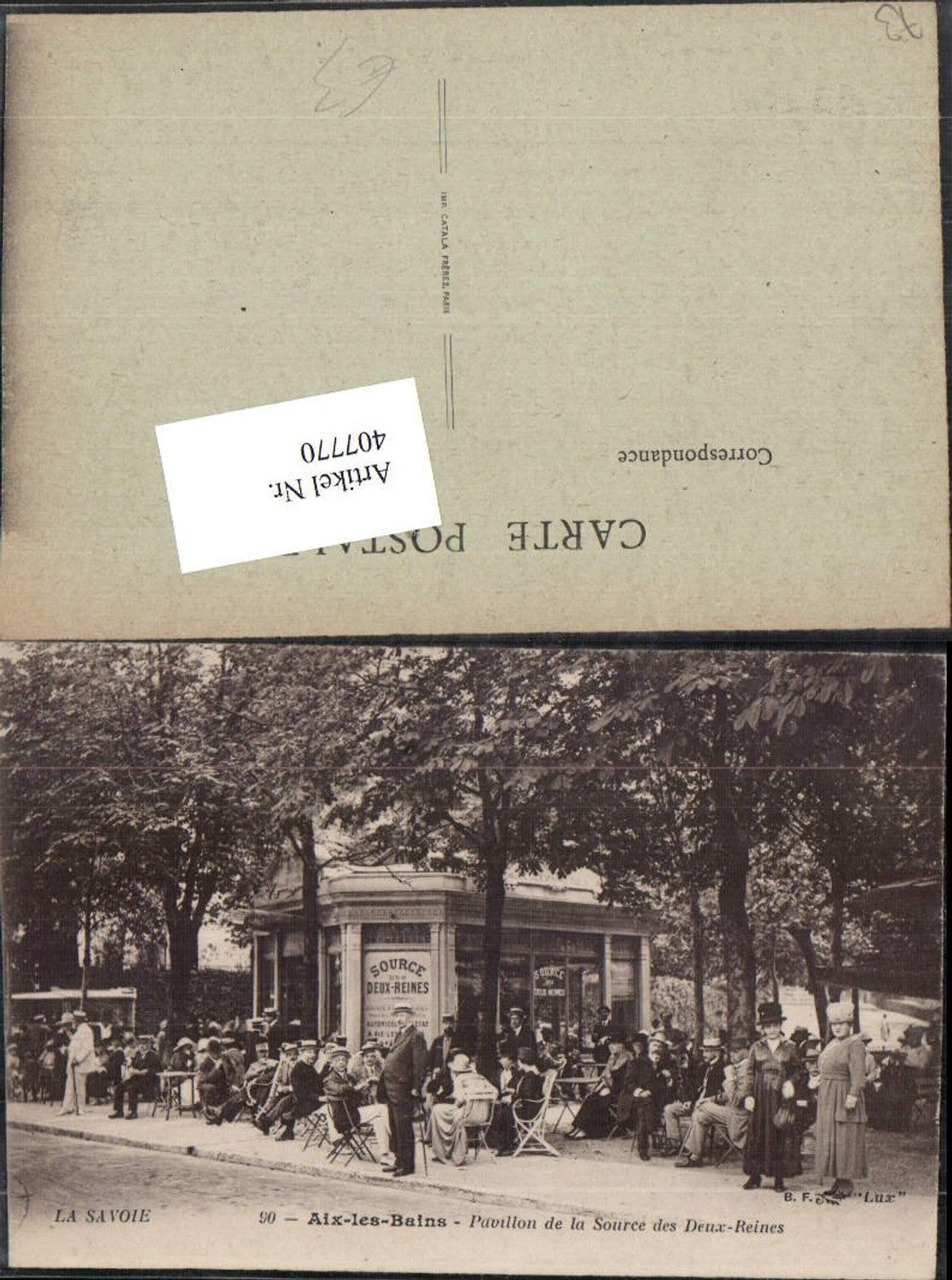 407770,Rhone-Alpes Savoie Aix-les-Bains Pavillon de la Source des Deux-Reines Terrasse