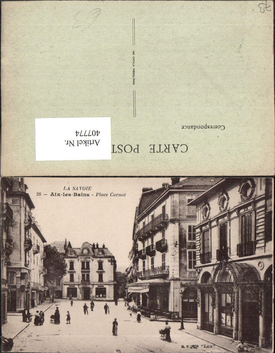 407774,Rhone-Alpes Savoie Aix-les-Bains Place Carnot Platz
