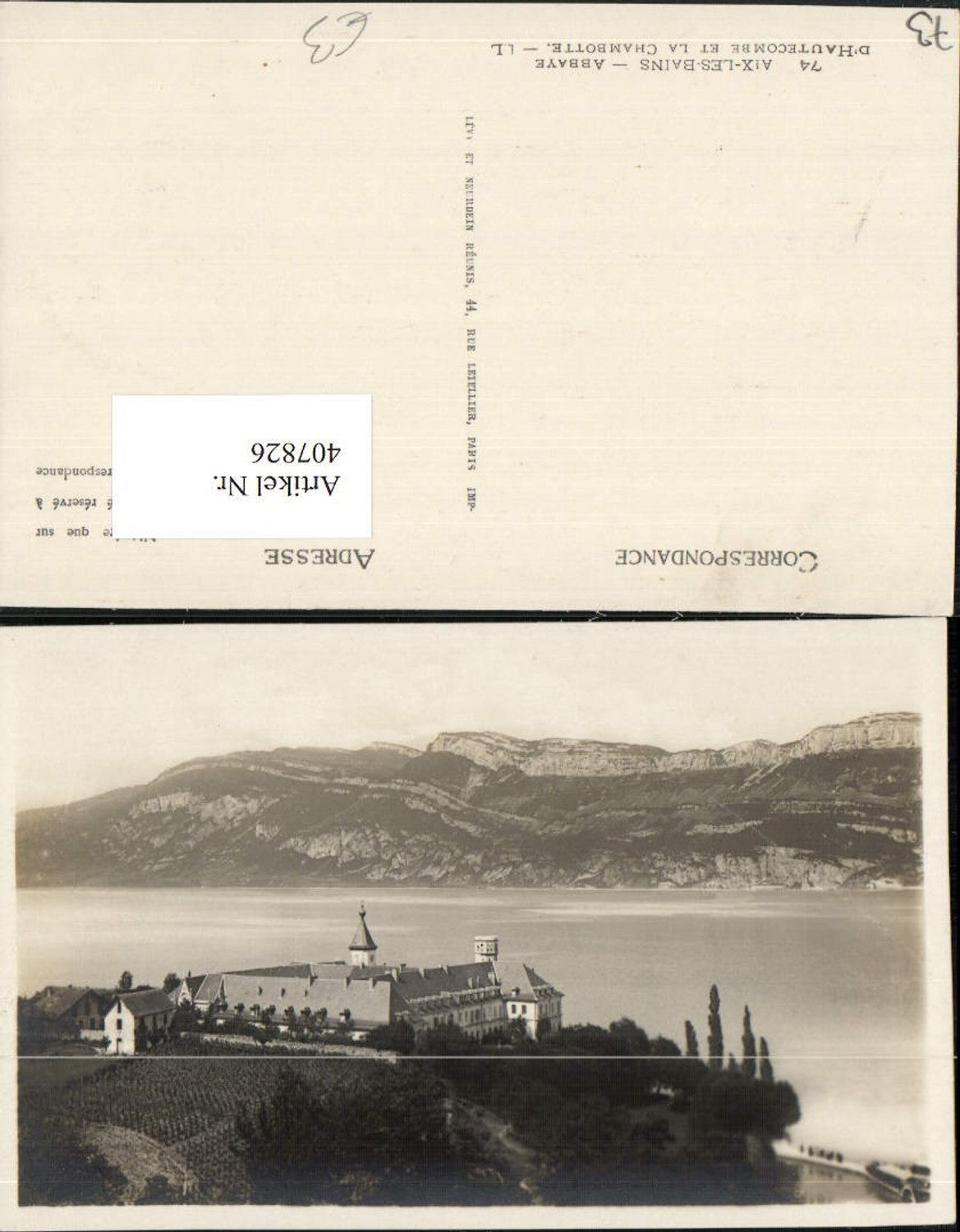 407826,Rhone-Alpes Savoie Aix-les-Bains Abbaye d'Hautecombe et la Chambotte Kloster