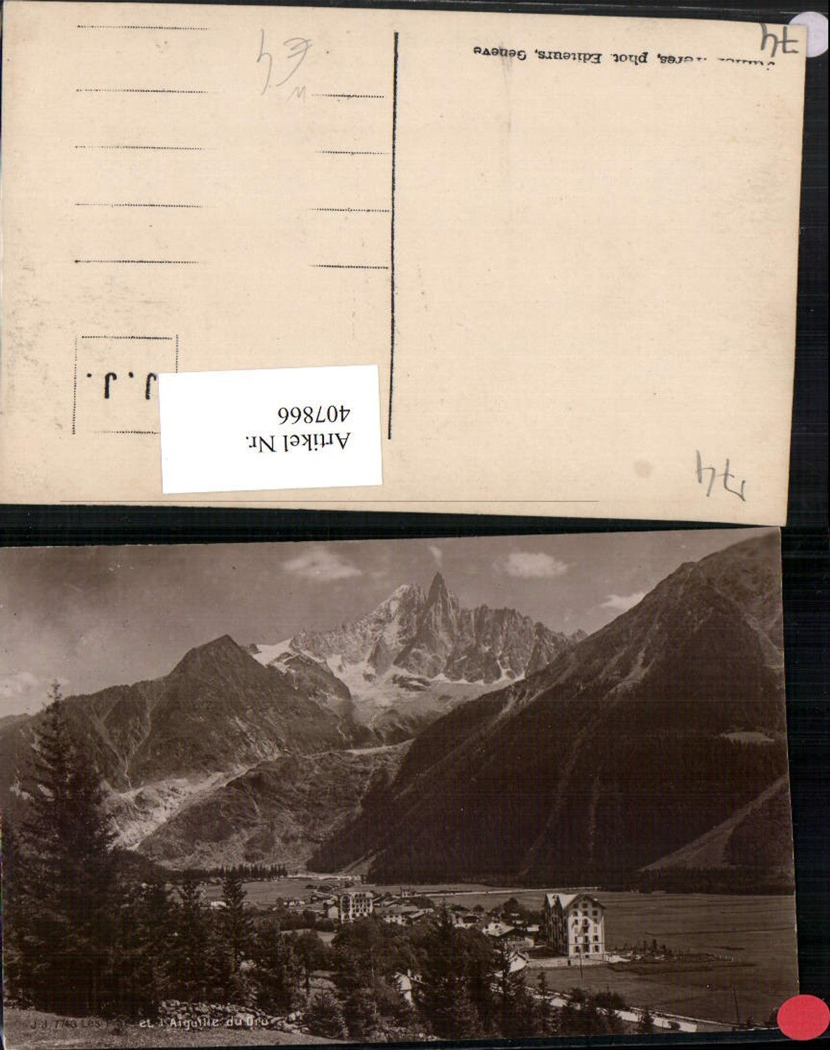 407866,Rhone-Alpes Haute-Savoie Les Praz et l'Aiguille du Dru Bergkulisse