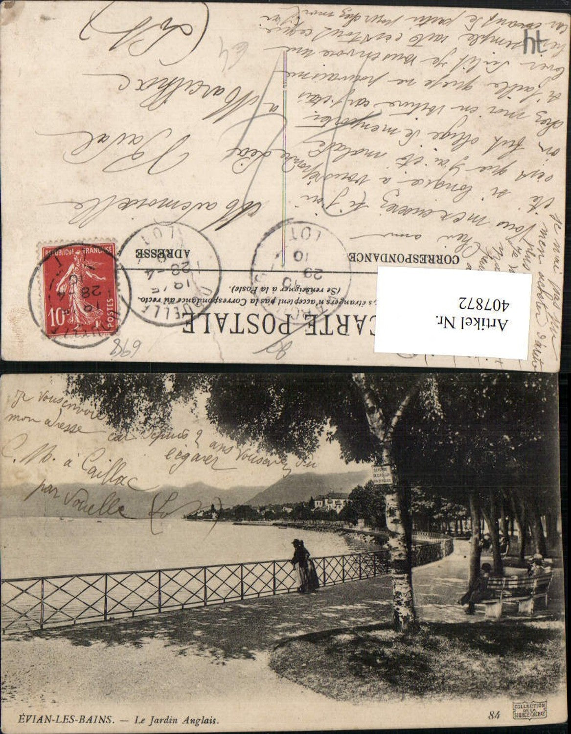 407872,Rhone-Alpes Haute-Savoie Evian-les-Bains Jardin Anglais See