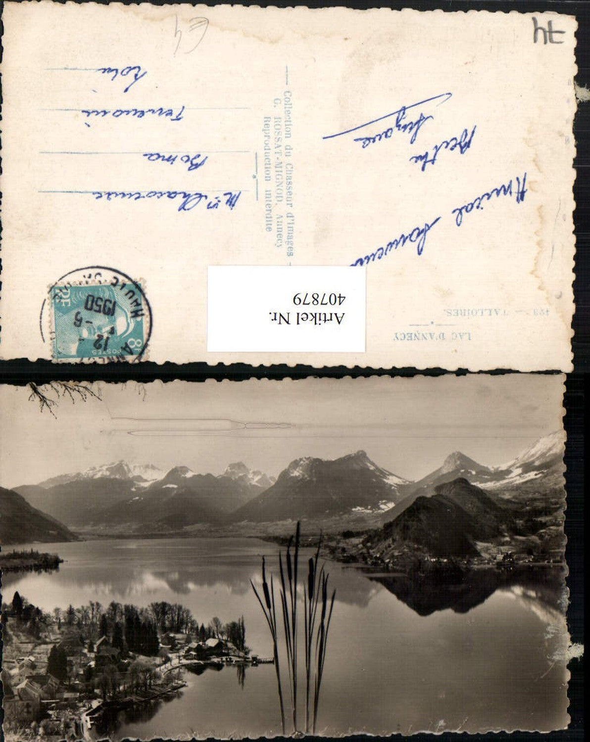 407879,Rhone-Alpes Haute-Savoie Lac d'Annecy Talloires See Bergkulisse