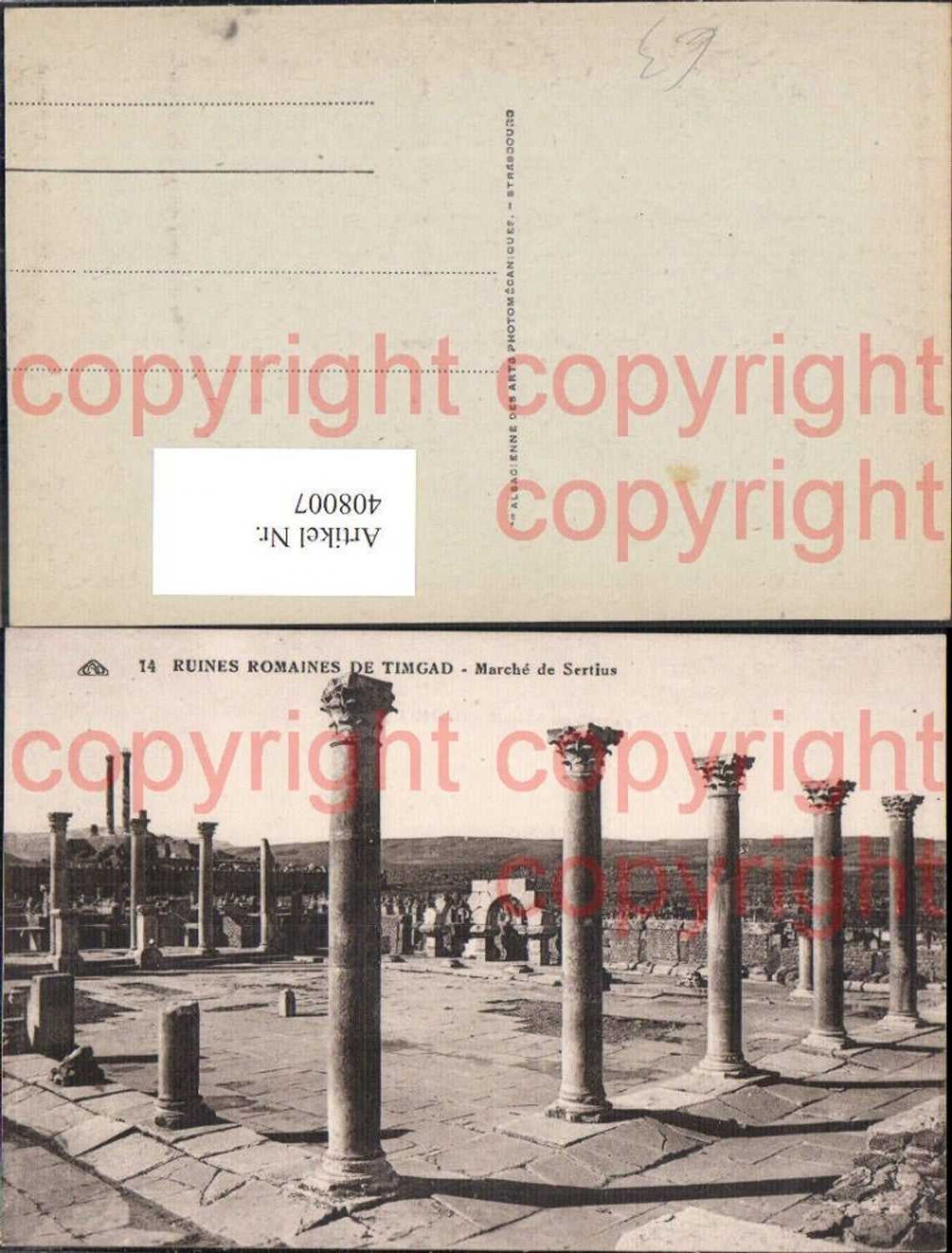 408007,Ruines Romaines de Timgad Marche de Sertius Archäologie Ausgrabung