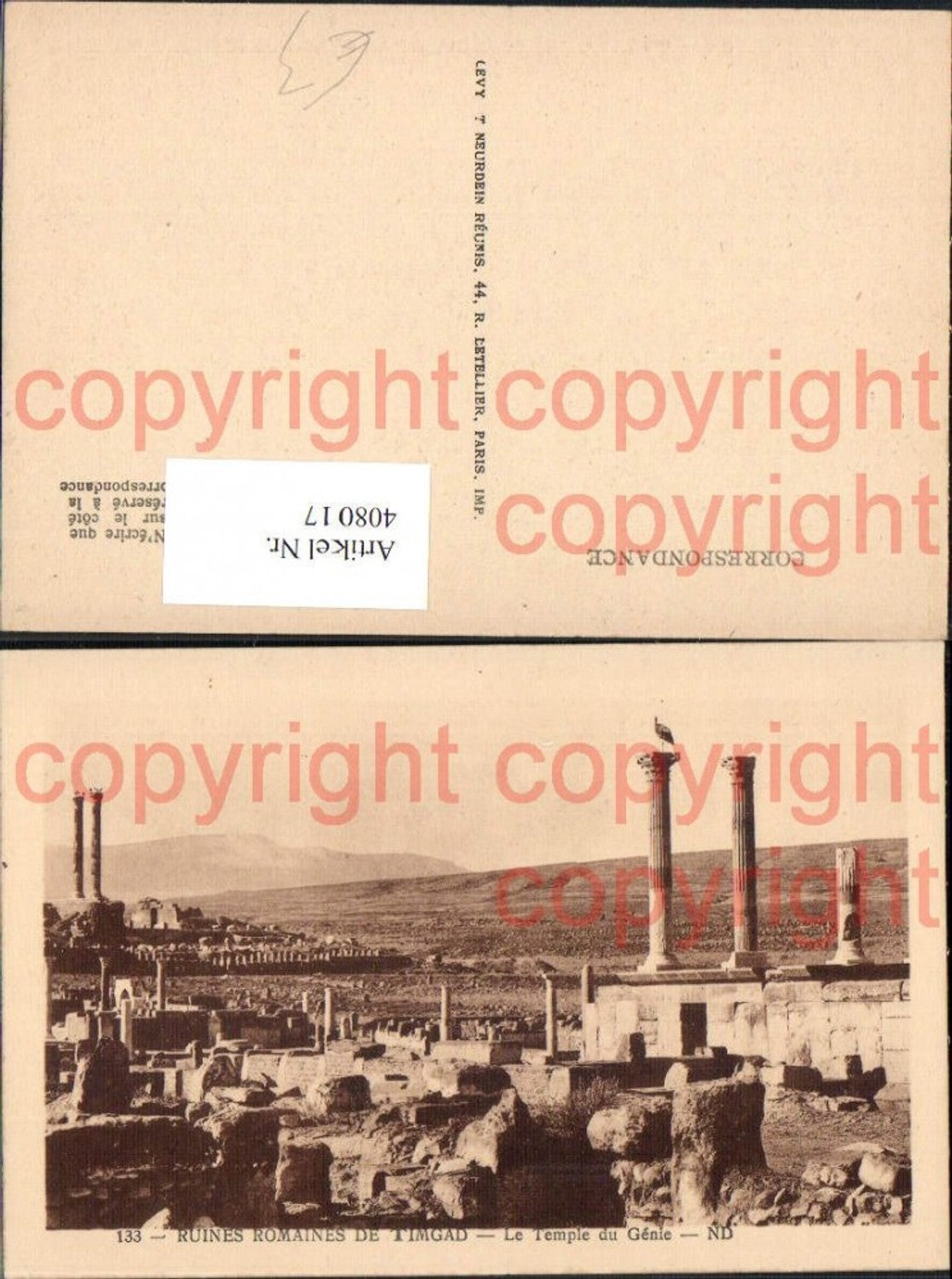 408017,Ruines Romains de Timgad Le Temple du Genie Archäologie Ausgrabung