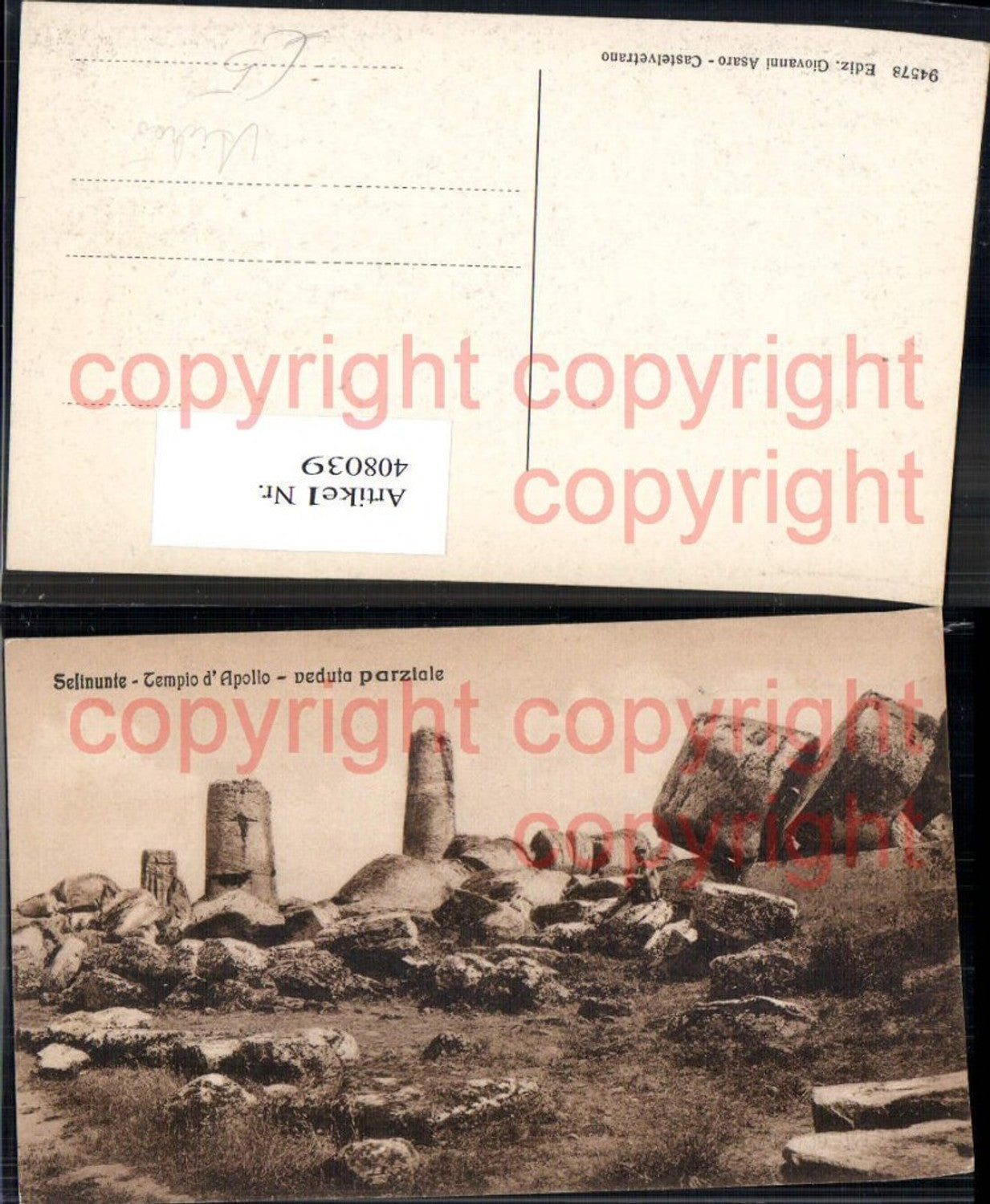 408039,Selinunte Tempio d Apollo veduta parziale Zerstörter Tempel Archäologie Ausgrabung