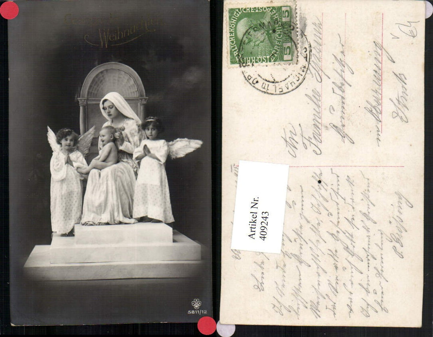 409243,Weihnachten Maria m. Jesuskind Engeln pub RPH SBW 5811/12