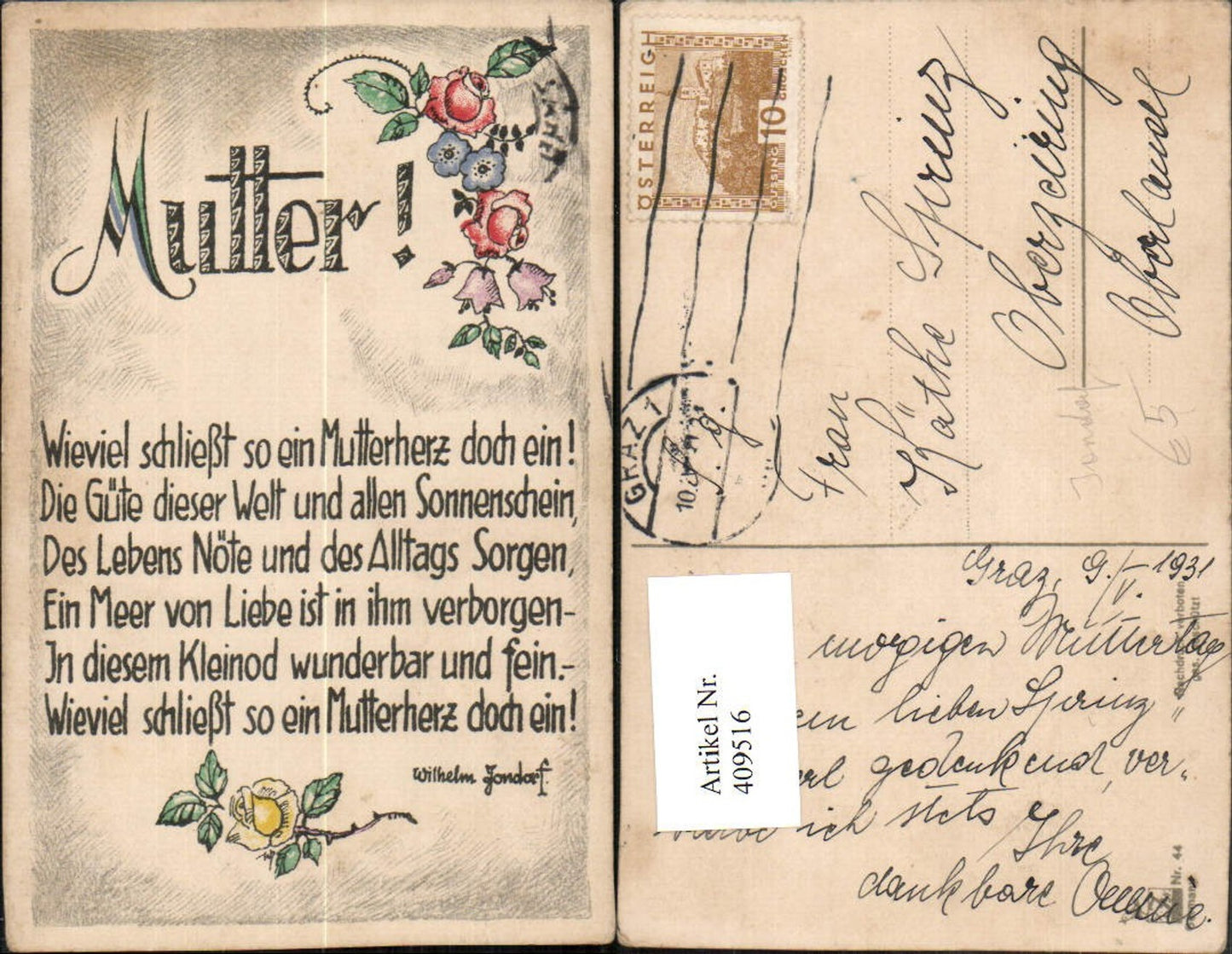 Alte Ansichtskarte – Old Postcard