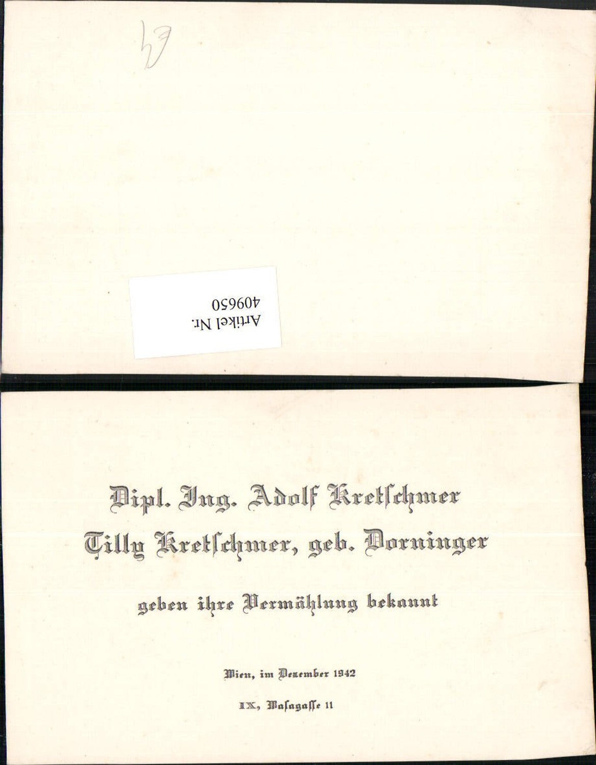 Alte Ansichtskarte – Old Postcard