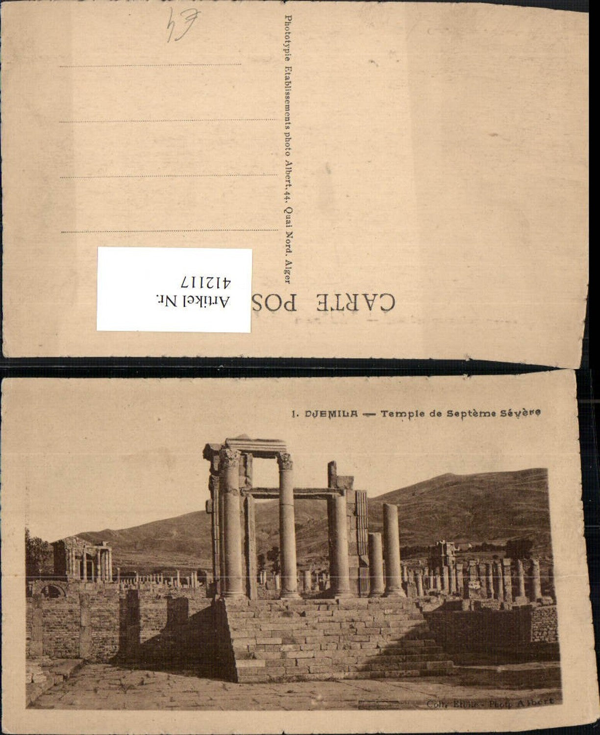 412117,Algeria Djemila Temple de Septeme Severe Tempel