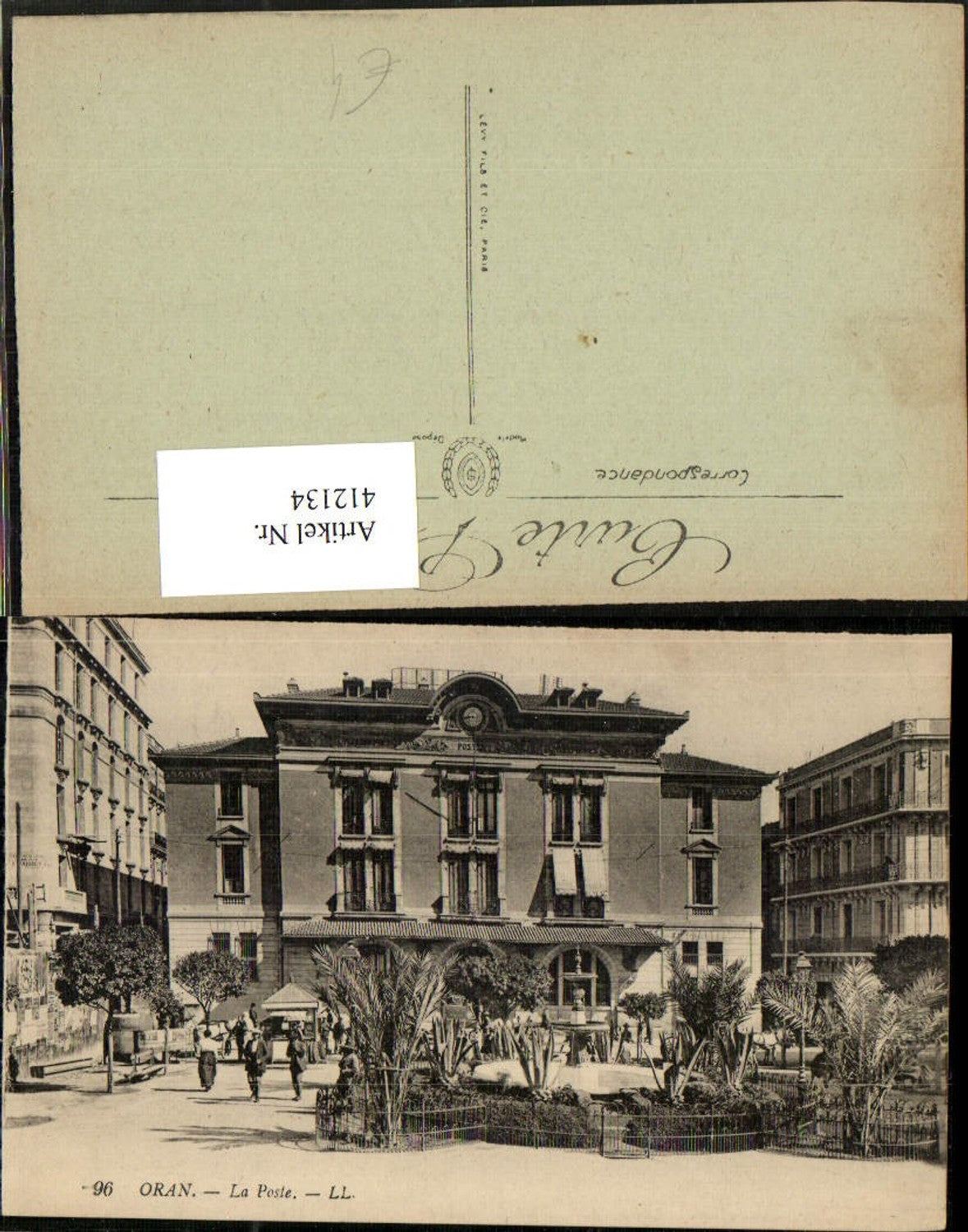 412134,Algeria Oran La Poste Postamt Gebäude