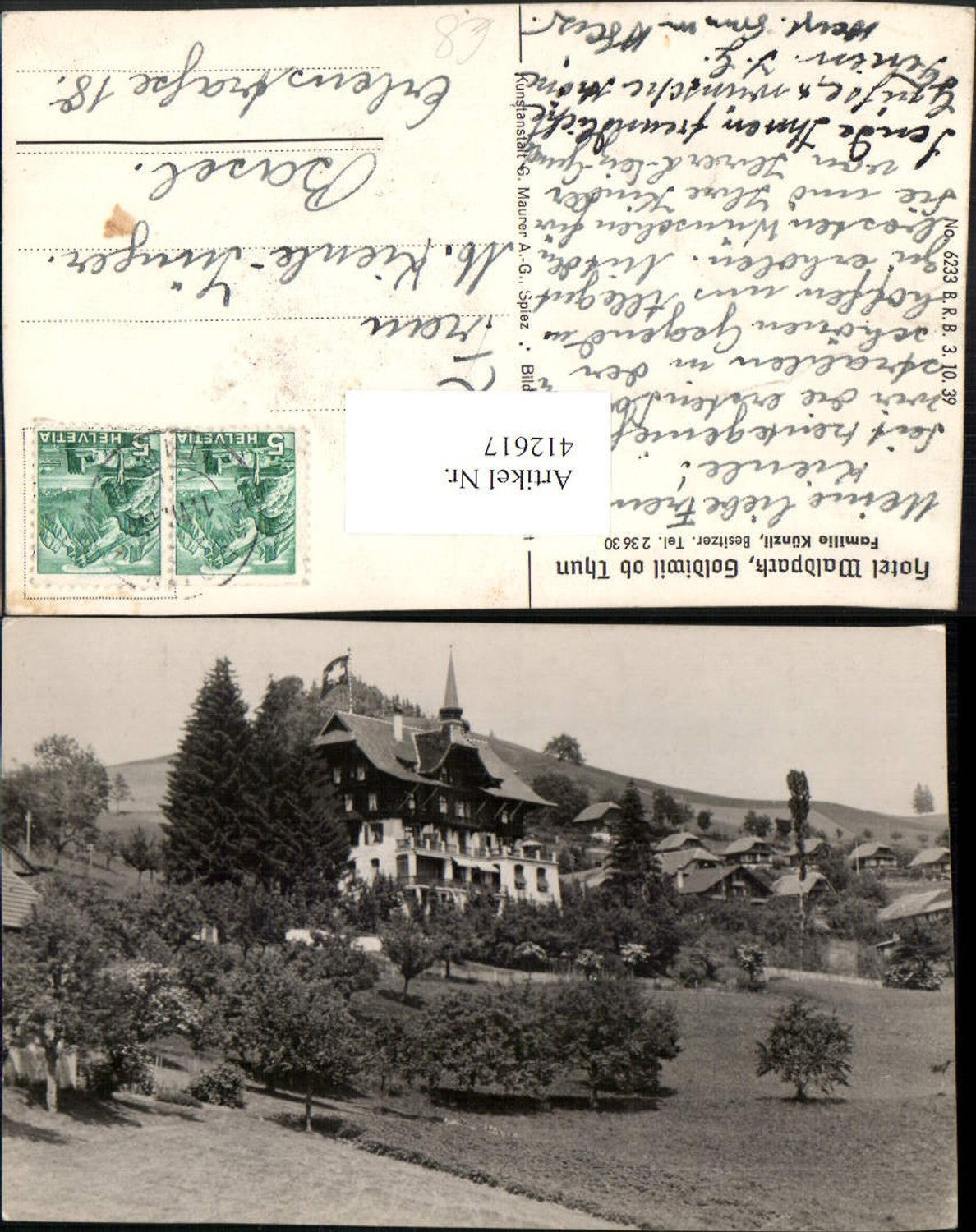 Alte Ansichtskarte – Old Postcard