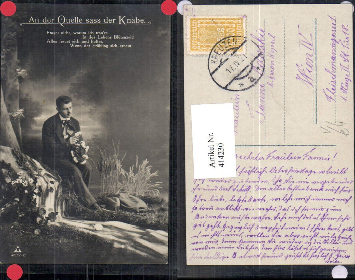 414230,Mann Anzug An d. Quelle sass der Knabe Text pub Photochemie 4177/2