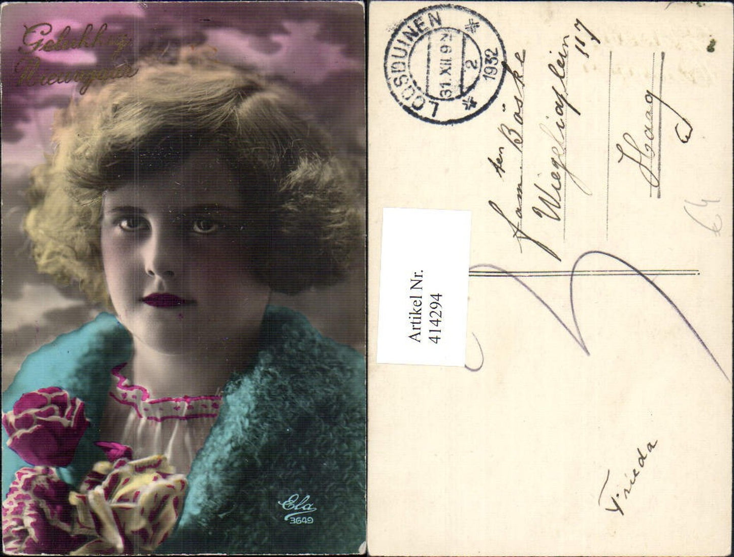 414294,Frau Portrait Blumen