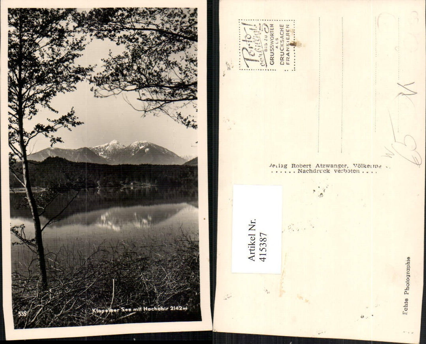 415387,Klopeiner See b. St. Kanzian m. Hochobir Bergkulisse