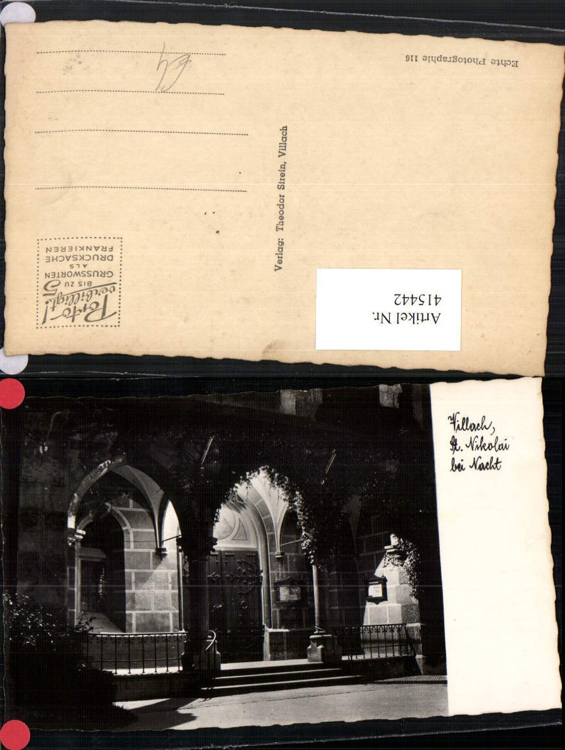 415442,Villach St. Nikolai b. Nacht Kirche Portal
