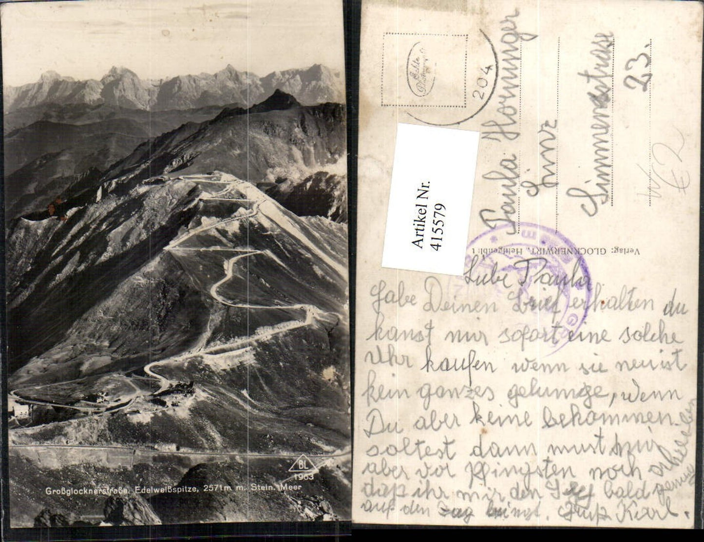 415579,Großglockner Hochalpenstraße b. Heiligenblut Bergkulisse