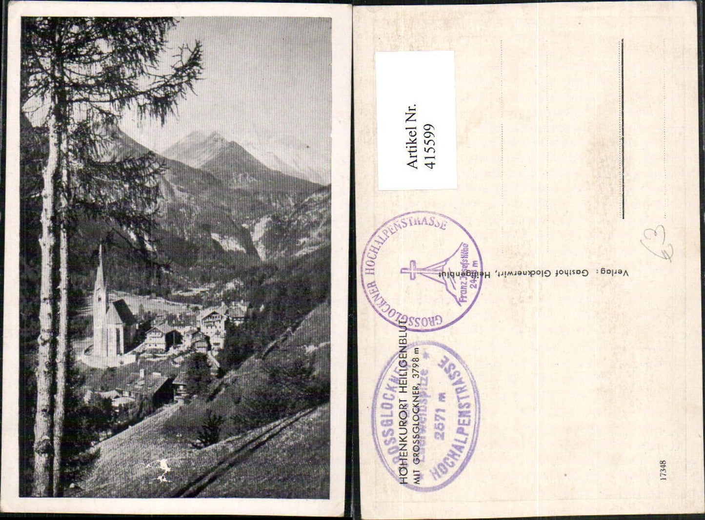415599,Heiligenblut Totale m. Großglockner Bergkulisse