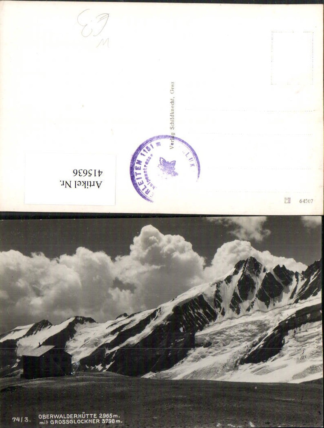 415636,Oberwalderhütte Berghütte b. Großkirchheim m. Großglockner Bergkulisse