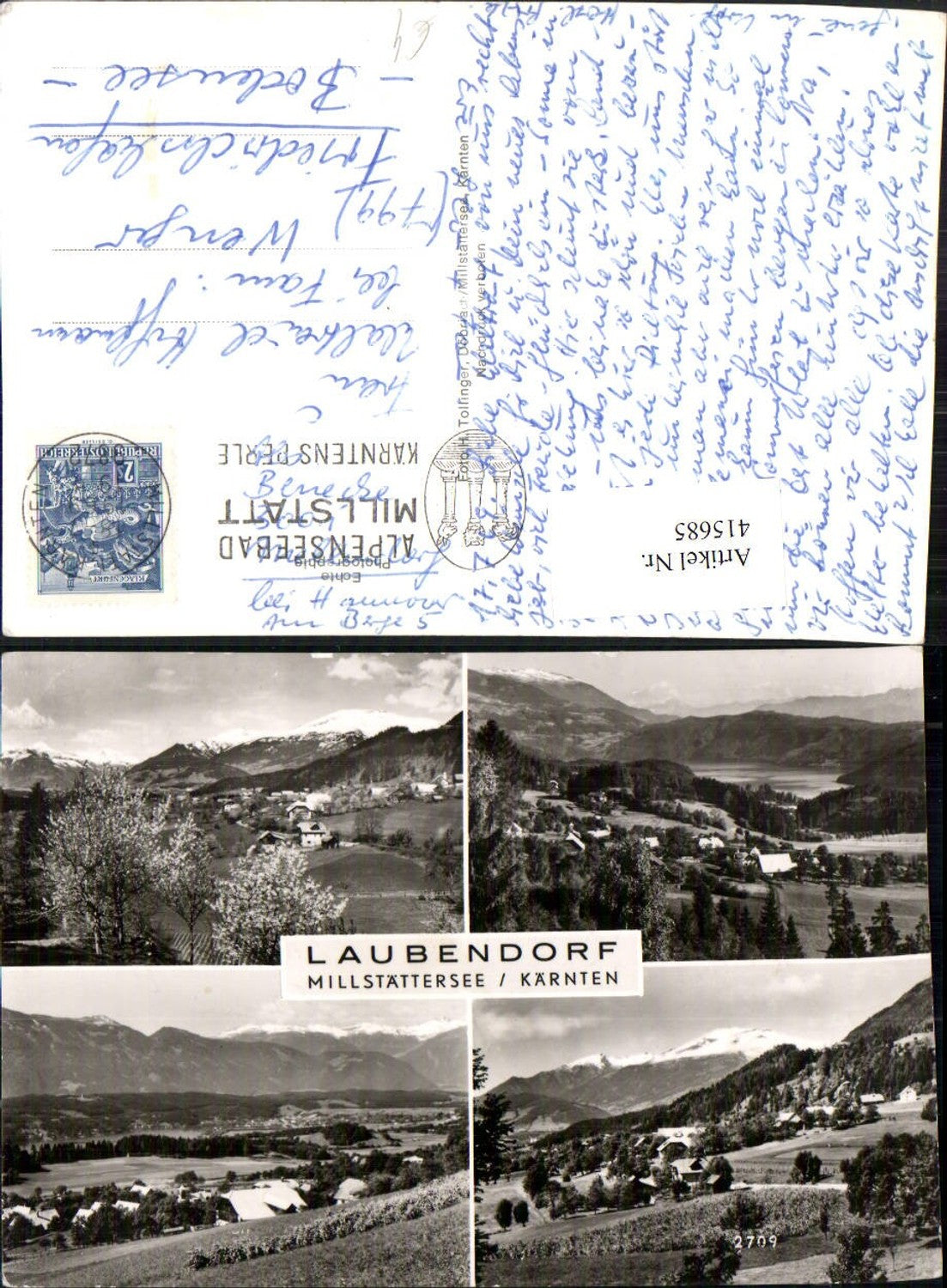 415685,Laubendorf am Millstättersee Totale Mehrbildkarte