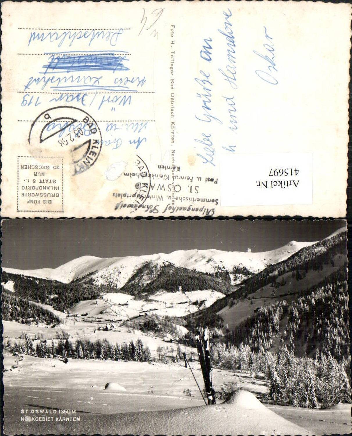 415697,St. Oswald b. Kleinkirchheim Bergkulisse Winterbild