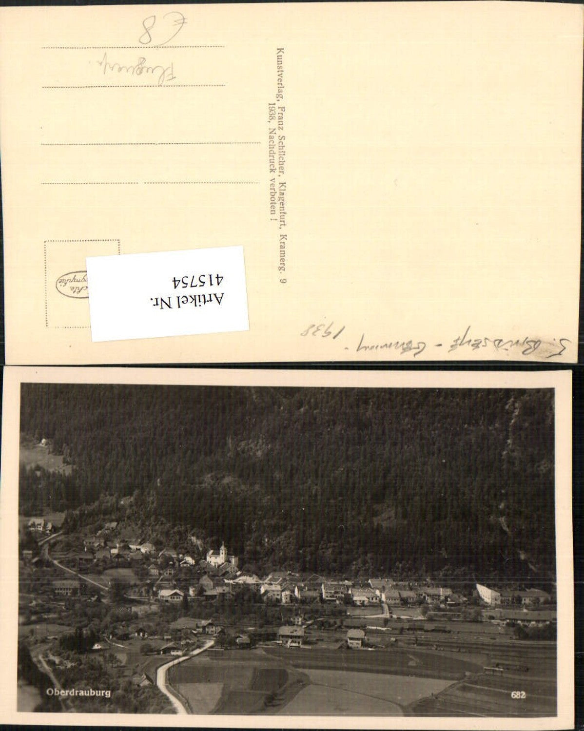 415754,Oberdrauburg Totale Fliegeraufnahme