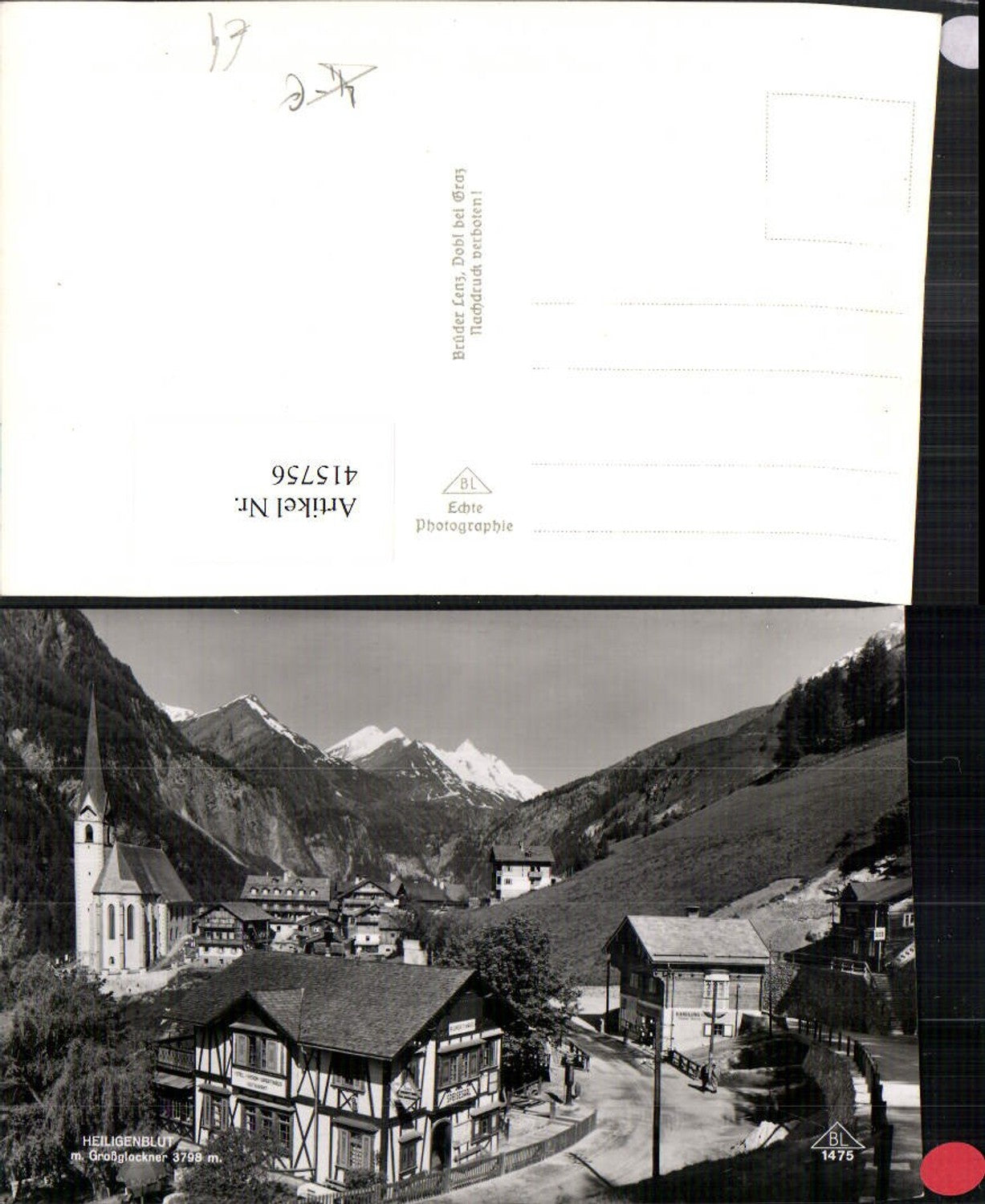415756,Heiligenblut Totale Hotel Handlung m. Großglockner Bergkulisse
