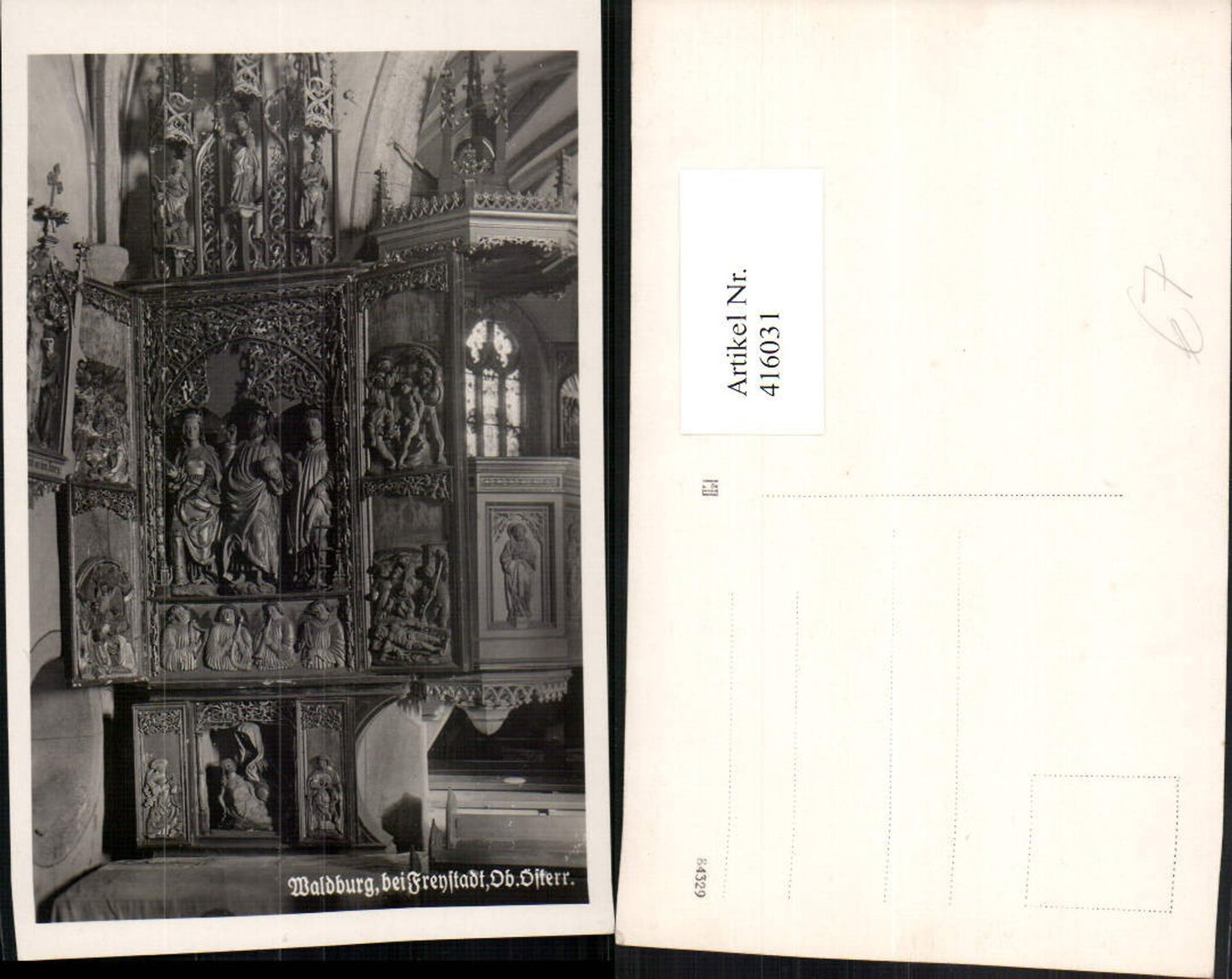 416031,Waldburg b. Freistadt Kirche Innenansicht Flügelaltar Kanzel