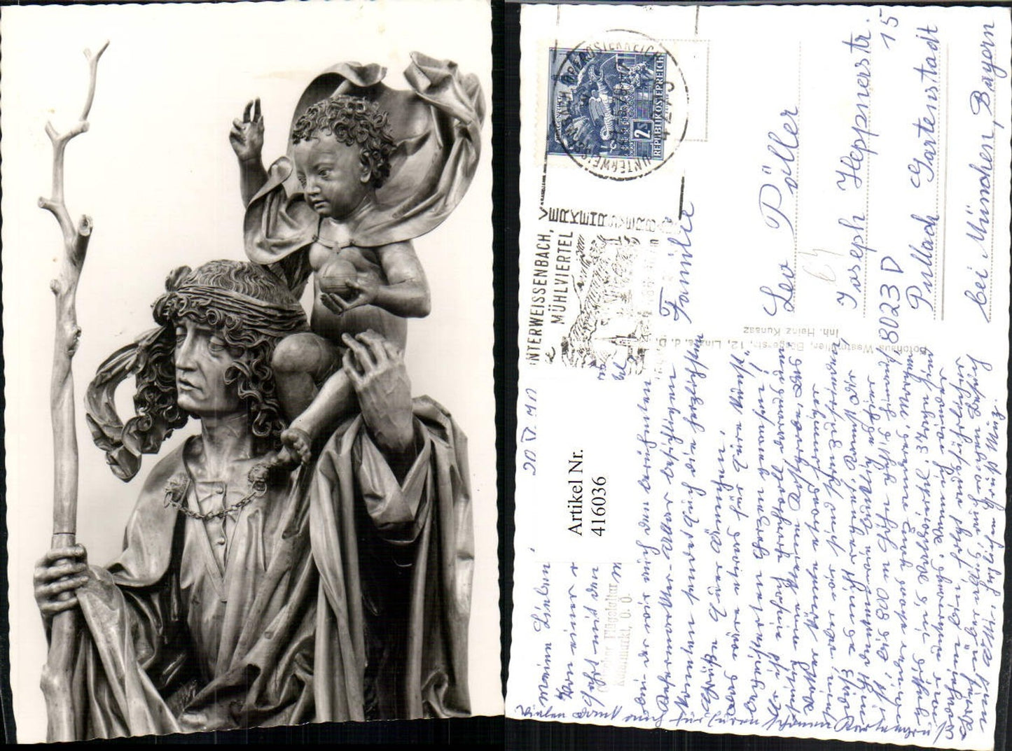 416036,Kefermarkt Gotischer Flügelaltar Statue