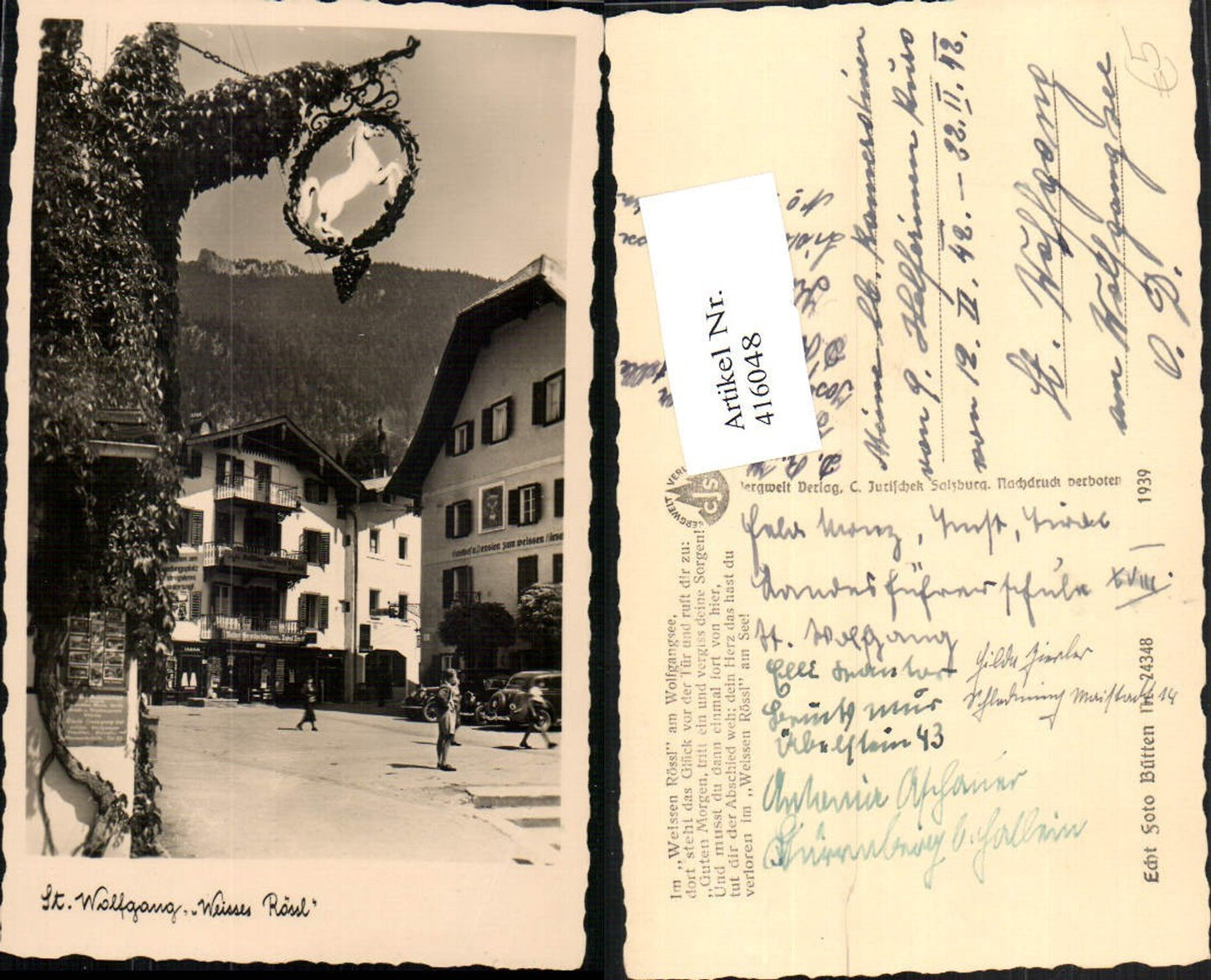 416048,St. Wolfgang Weißes Rössl Gasthof zum weißen Hirsch