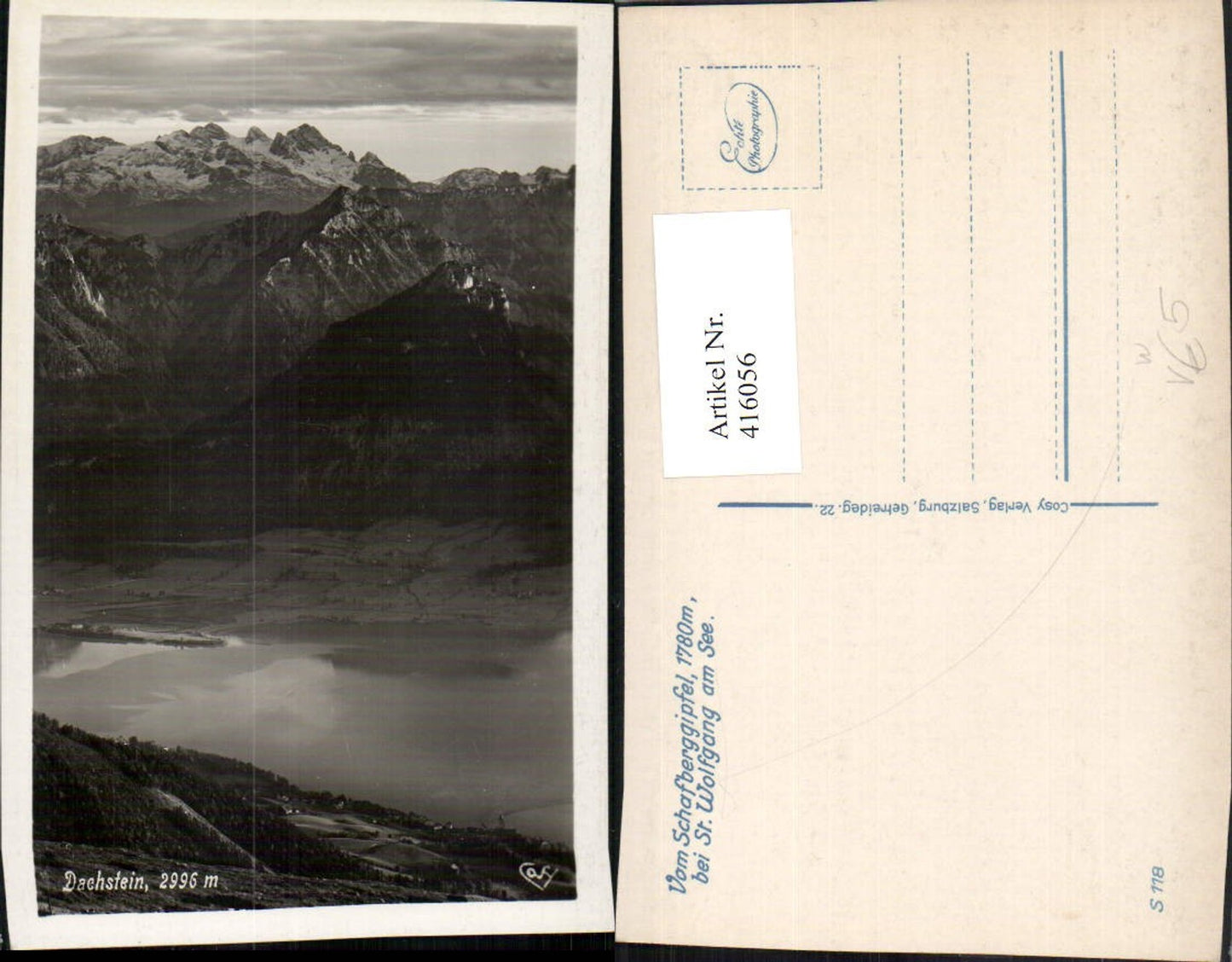 416056,Dachstein vom Schafberggipfel b. St. Wolfgang Bergkulisse pub Cosy