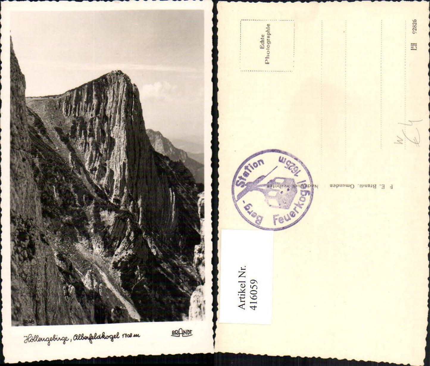 416059,Höllengebirge Alberfeldkogel b. Ebensee Bergkulisse pub Brandt