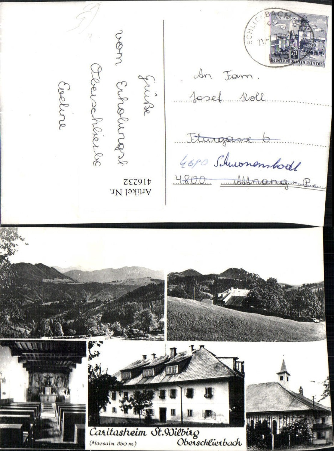 416232,Oberschlierbach Caritasheim St. Wilbirg Mehrbildkarte