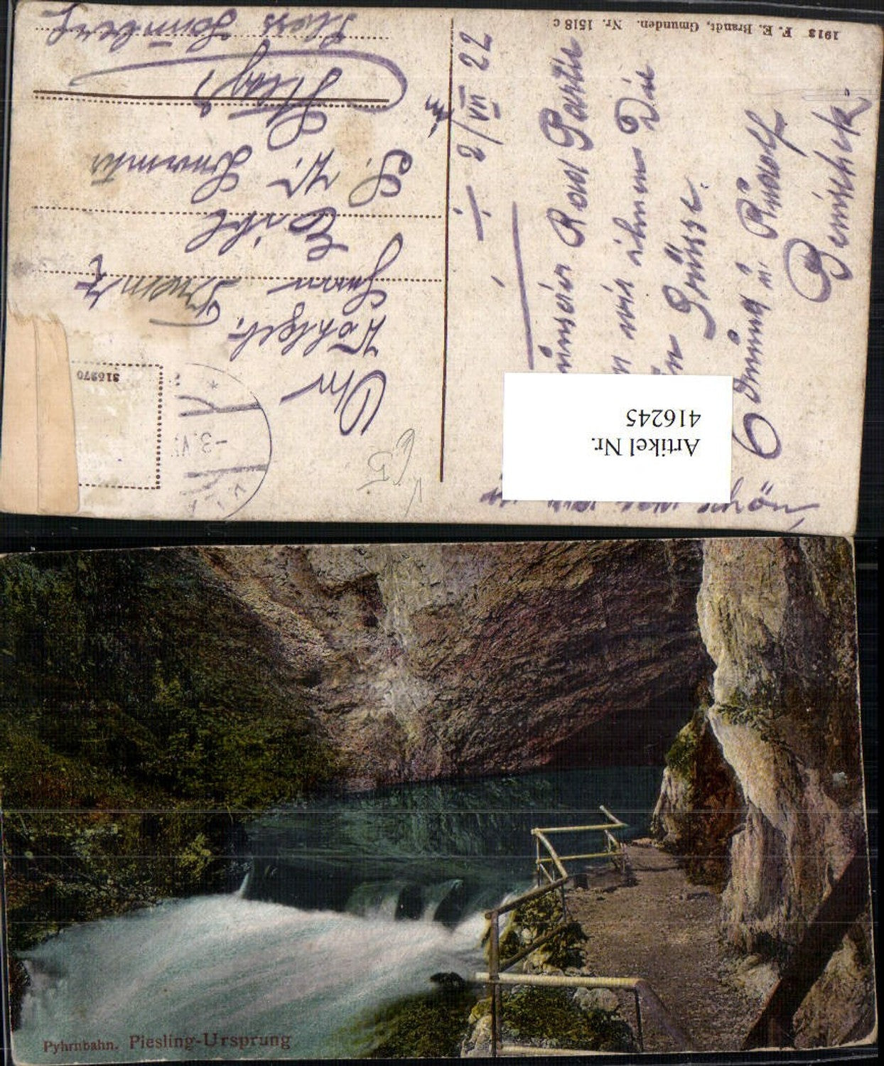 416245,Pießling-Ursprung b. Windischgarsten Wehr pub F. E. Brandt 1518c