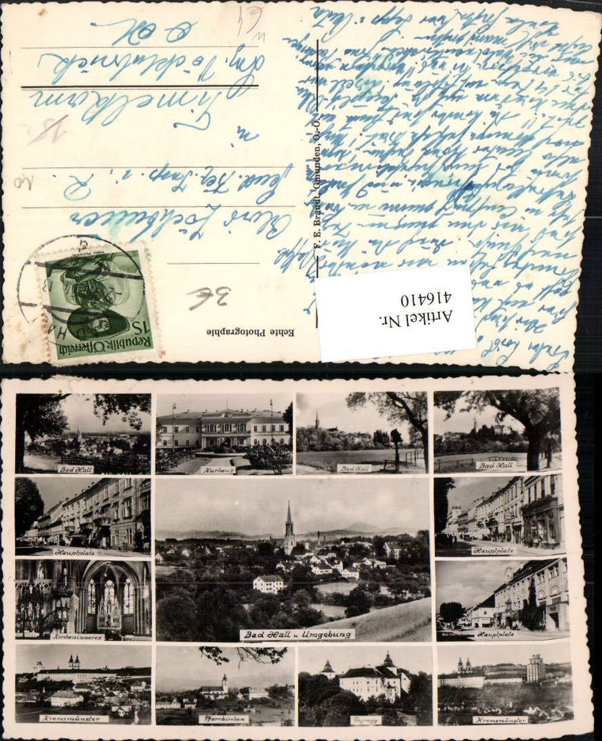 416410,Bad Hall Totale Kurhaus Hauptplatz Feyregg Kremsmünster Mehrbildkarte