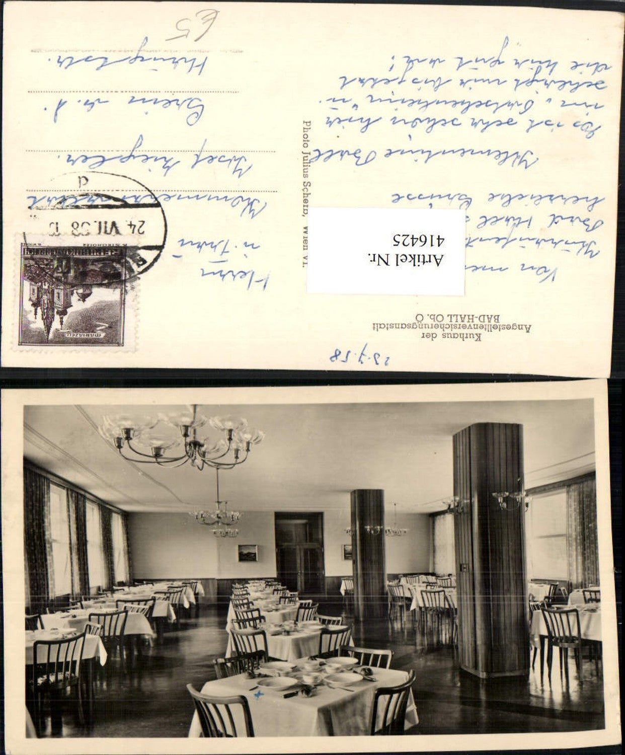 416425,Bad Hall Kurhaus d. Angestelltenversicherungsanstalt Speisesaal