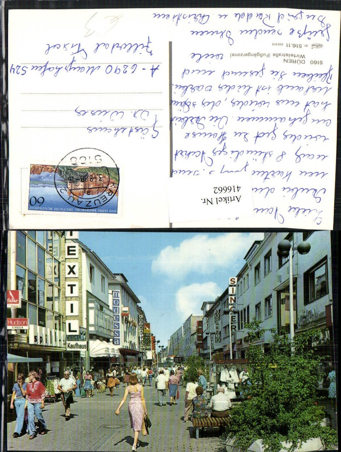 416662,Düren Wirtelstraße Straßenansicht Kaufhaus Geschäfte