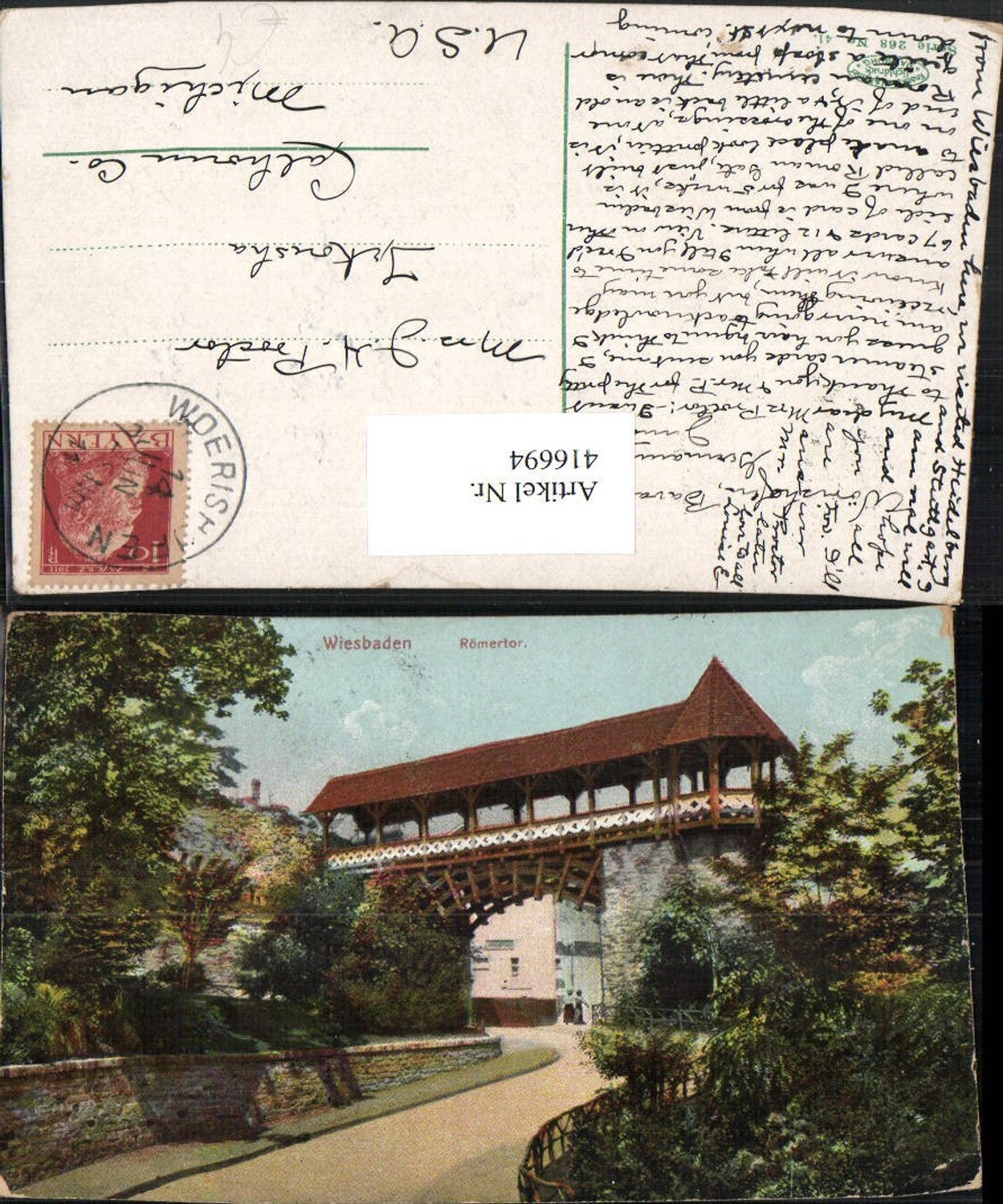 416694,Wiesbaden Römertor Tor