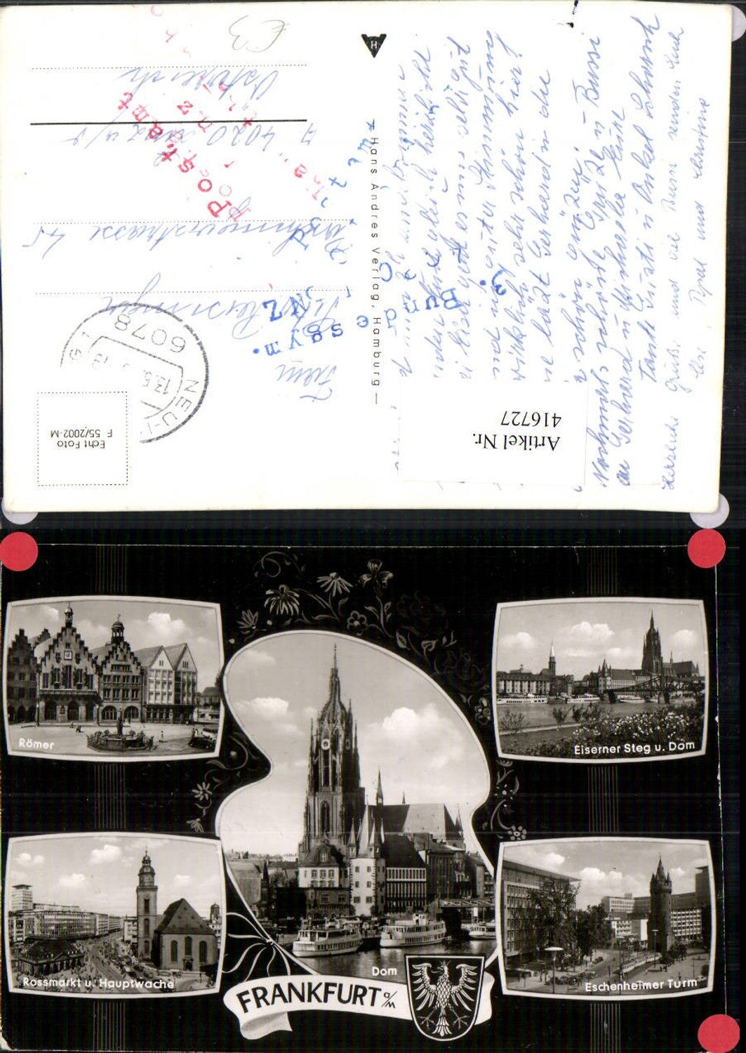 416727,Frankfurt am Main Dom Kirche Römer Rossmarkt Turm Mehrbildkarte