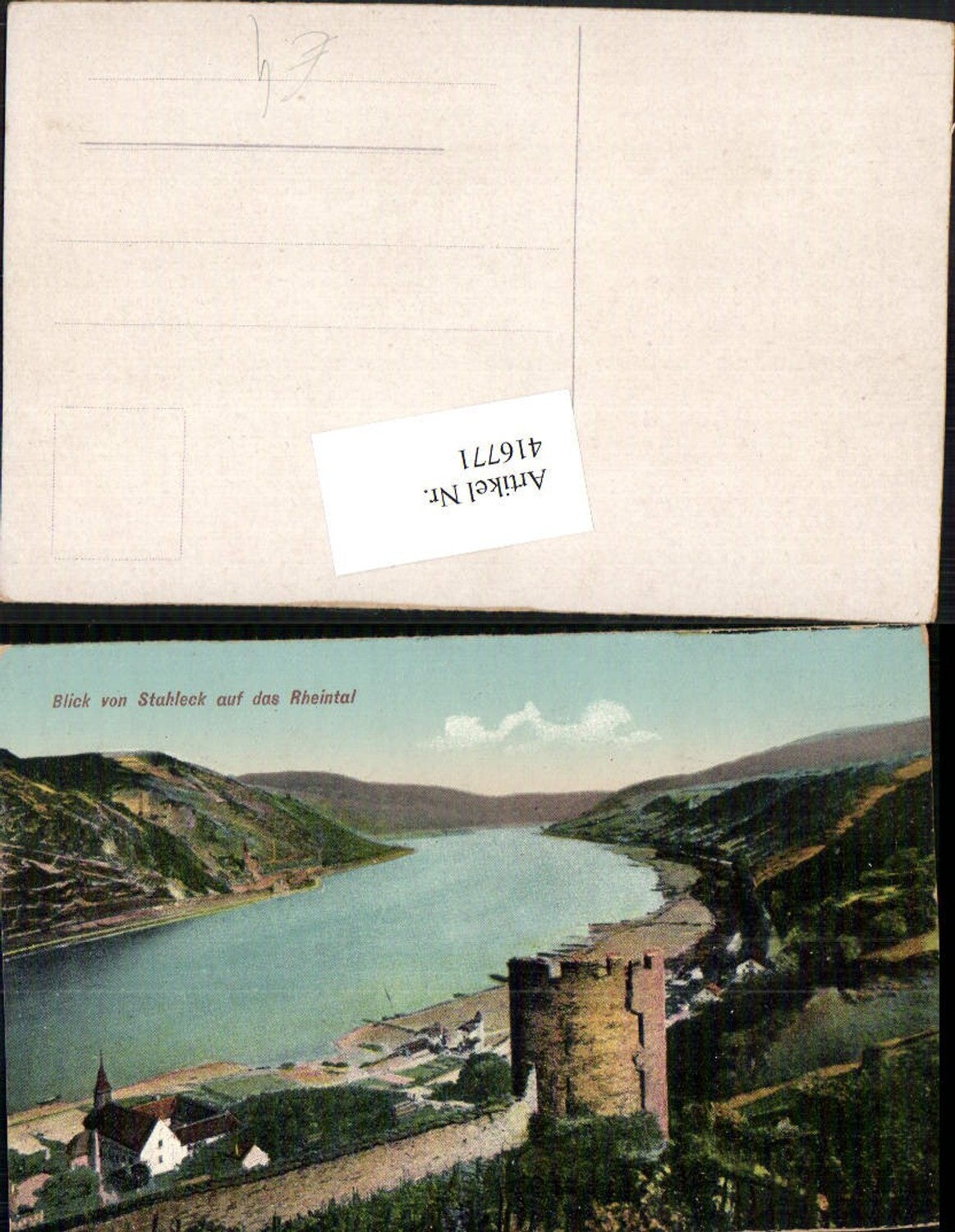 416771,Blick von d. Burg Stahleck b. Bacharach auf das Rheintal