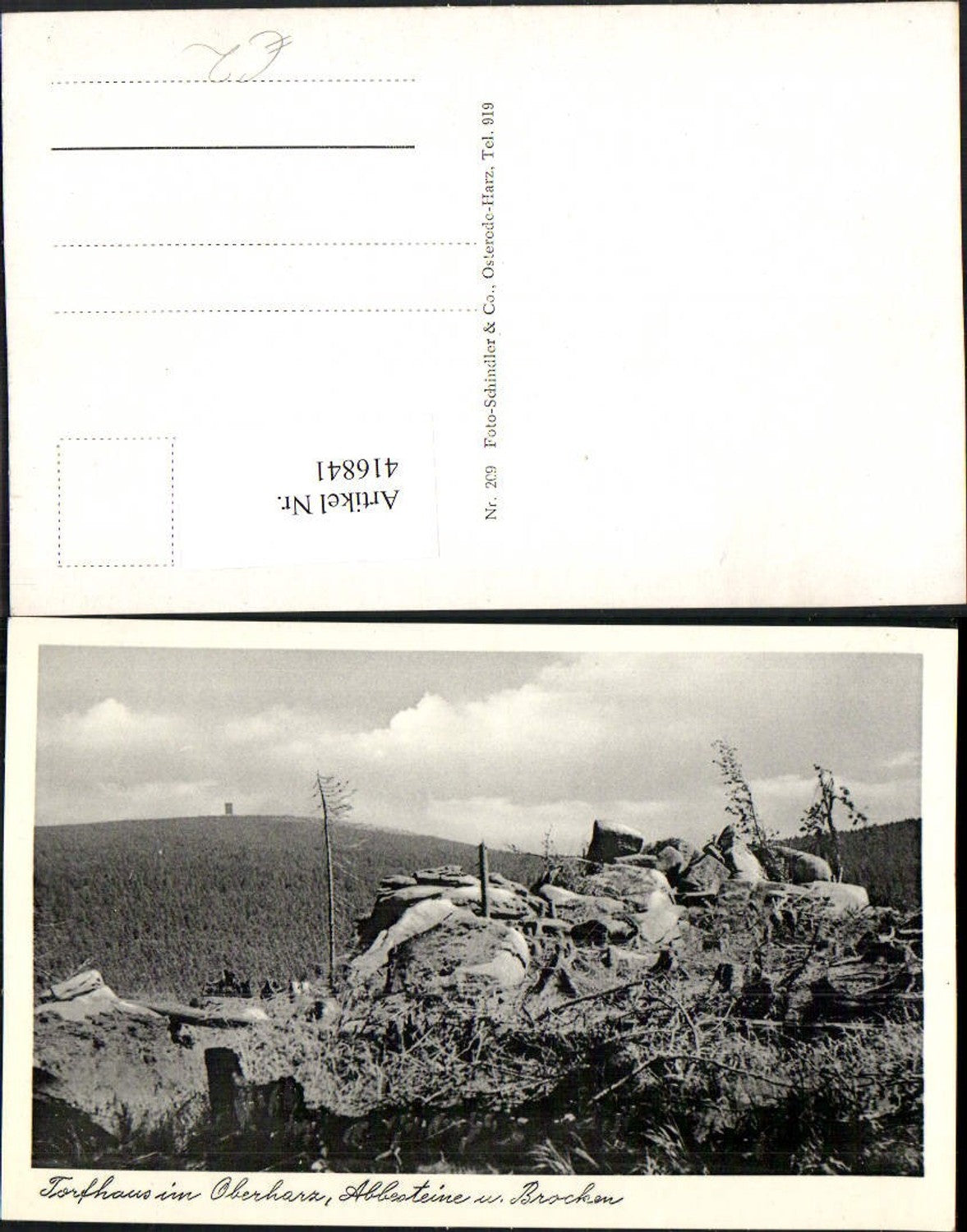 416841,Torfhaus im Oberharz Abbesteine u. Brocken