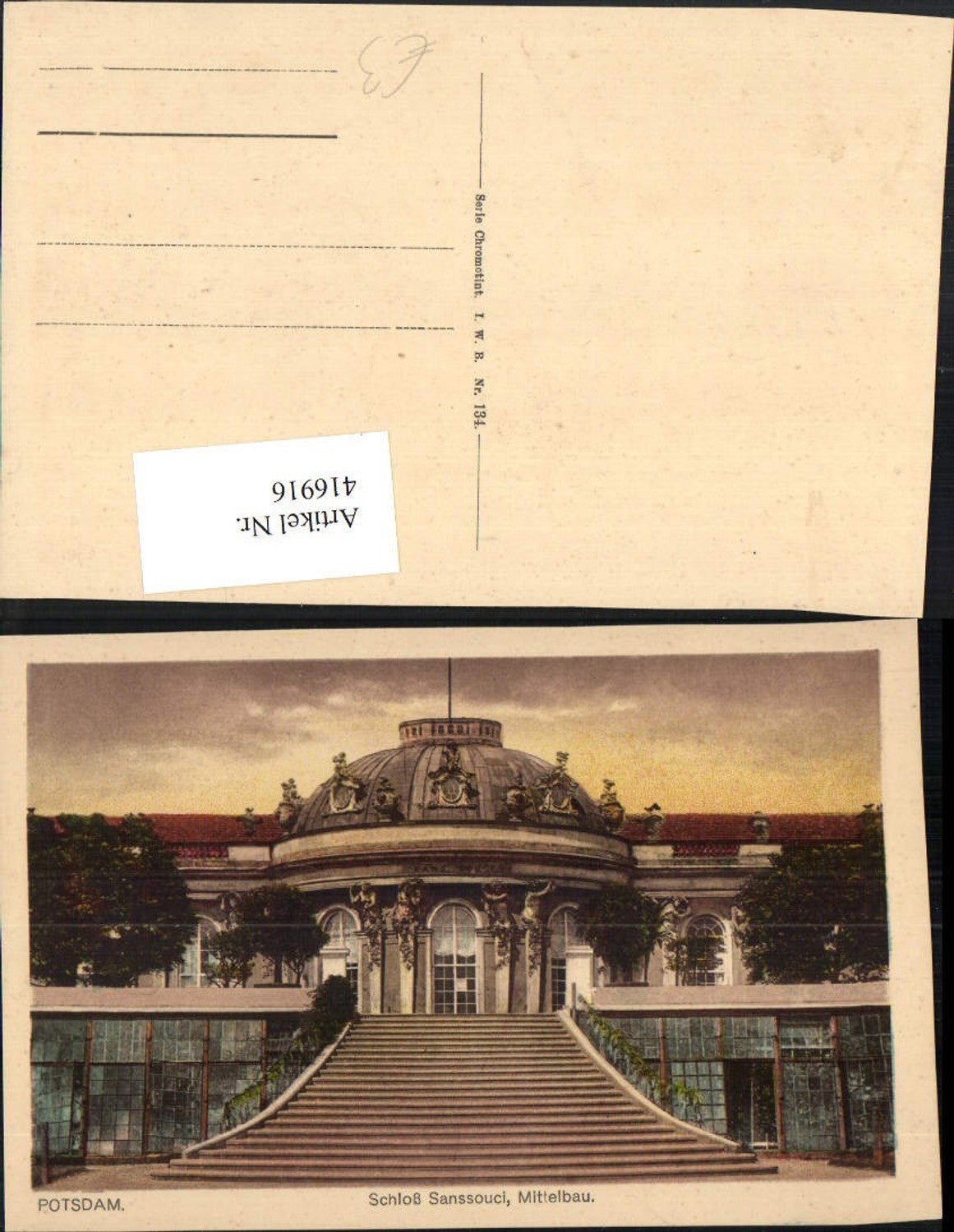 416916, Potsdam Sanssouci Palace Central Building