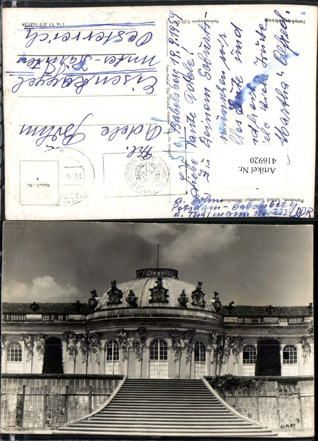 416920, Potsdam Sanssouci Palace Central Building