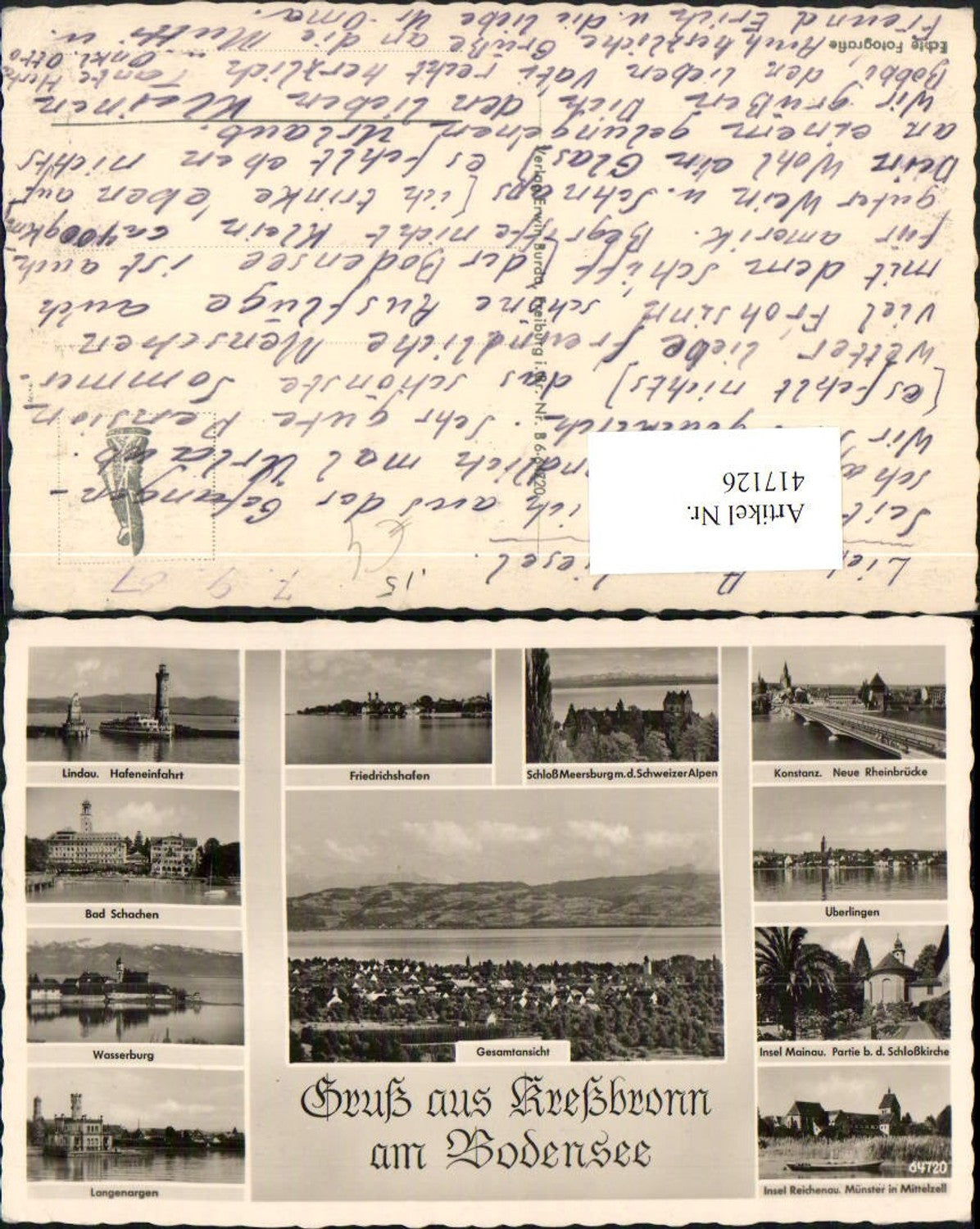 417126,Kressbronn am Bodensee Totale Wasserburg Bad Schachen Konstanz Mehrbildkarte