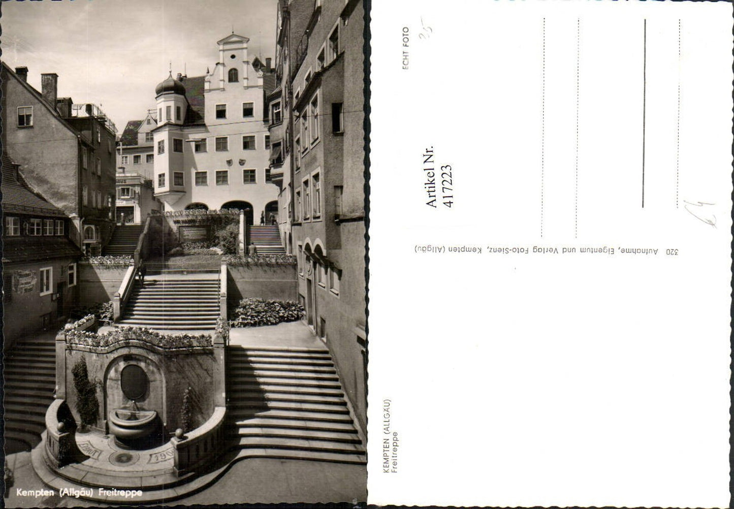 417223,Kempten im Allgäu Freitreppe Stiege Brunnen